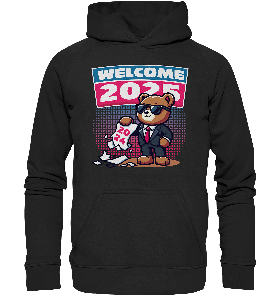Cooler Jahreswechsel 2025 – Stilvoller Bärenlook für einen freshen Start - Kids Premium Hoodie - FaunaFeels Onlineshop Kids & Babys