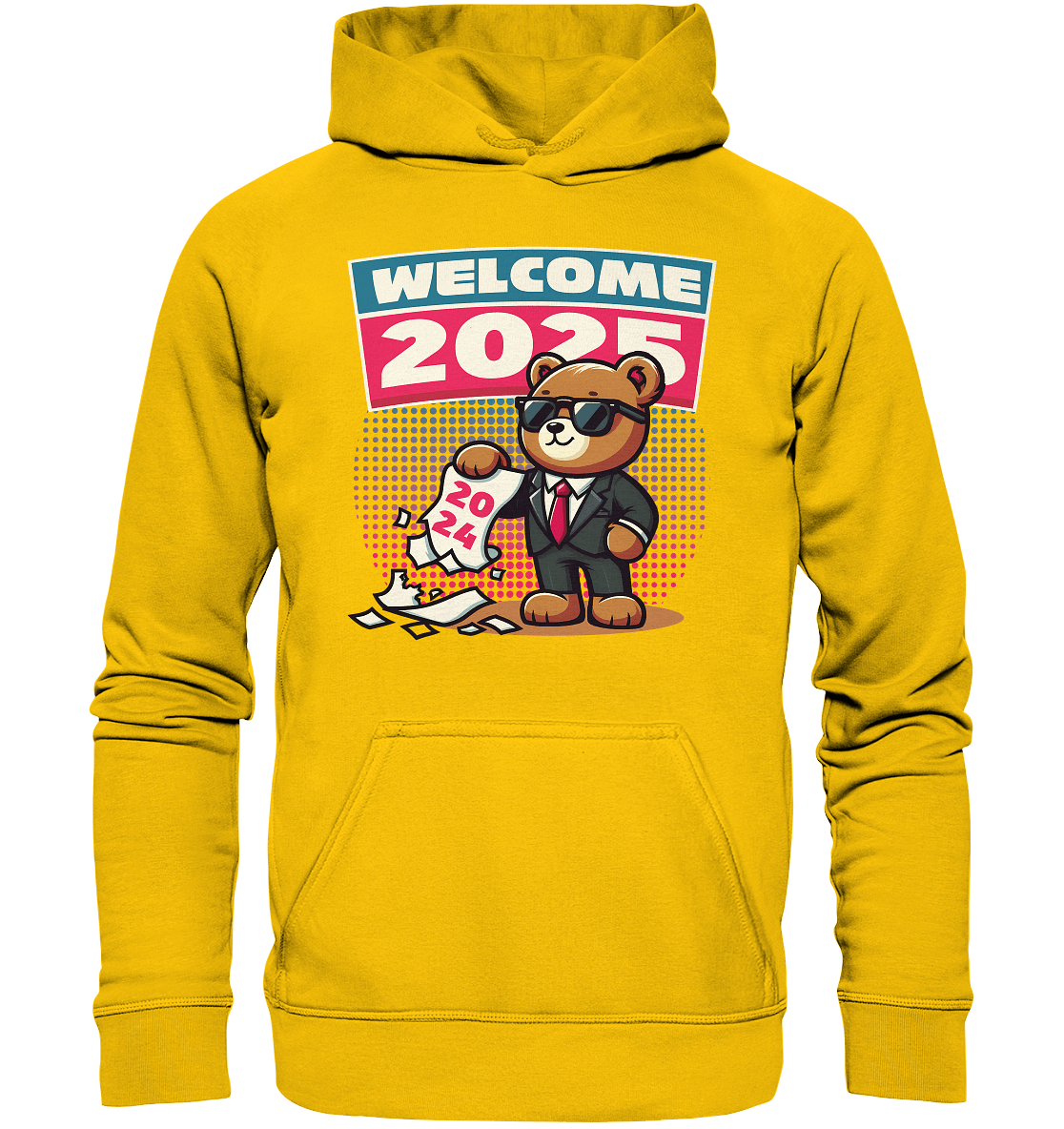 Cooler Jahreswechsel 2025 – Stilvoller Bärenlook für einen freshen Start - Kids Premium Hoodie - FaunaFeels Onlineshop Kids & Babys