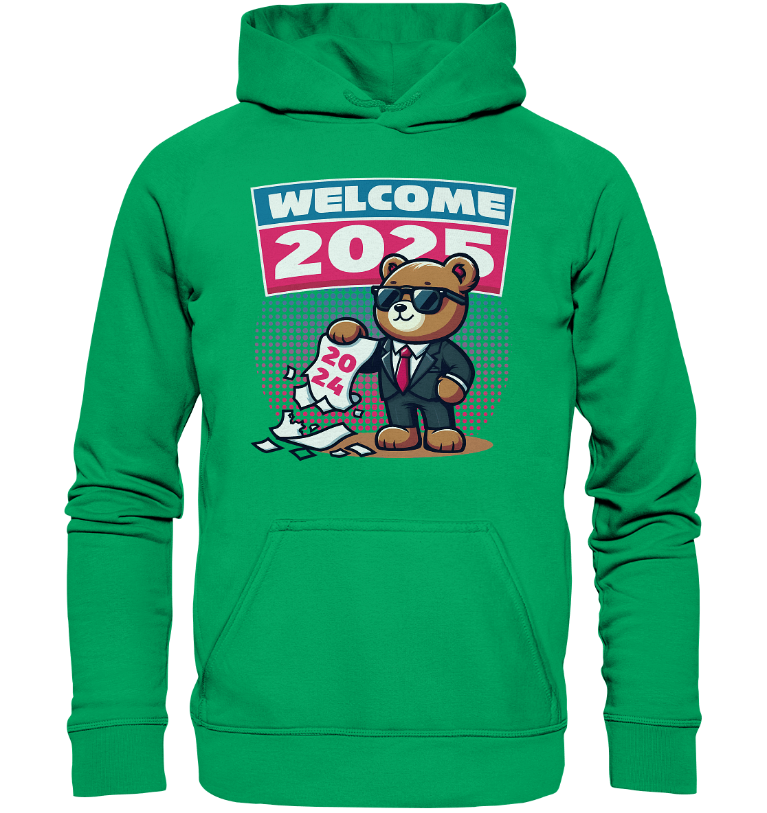 Cooler Jahreswechsel 2025 – Stilvoller Bärenlook für einen freshen Start - Kids Premium Hoodie - FaunaFeels Onlineshop Kids & Babys