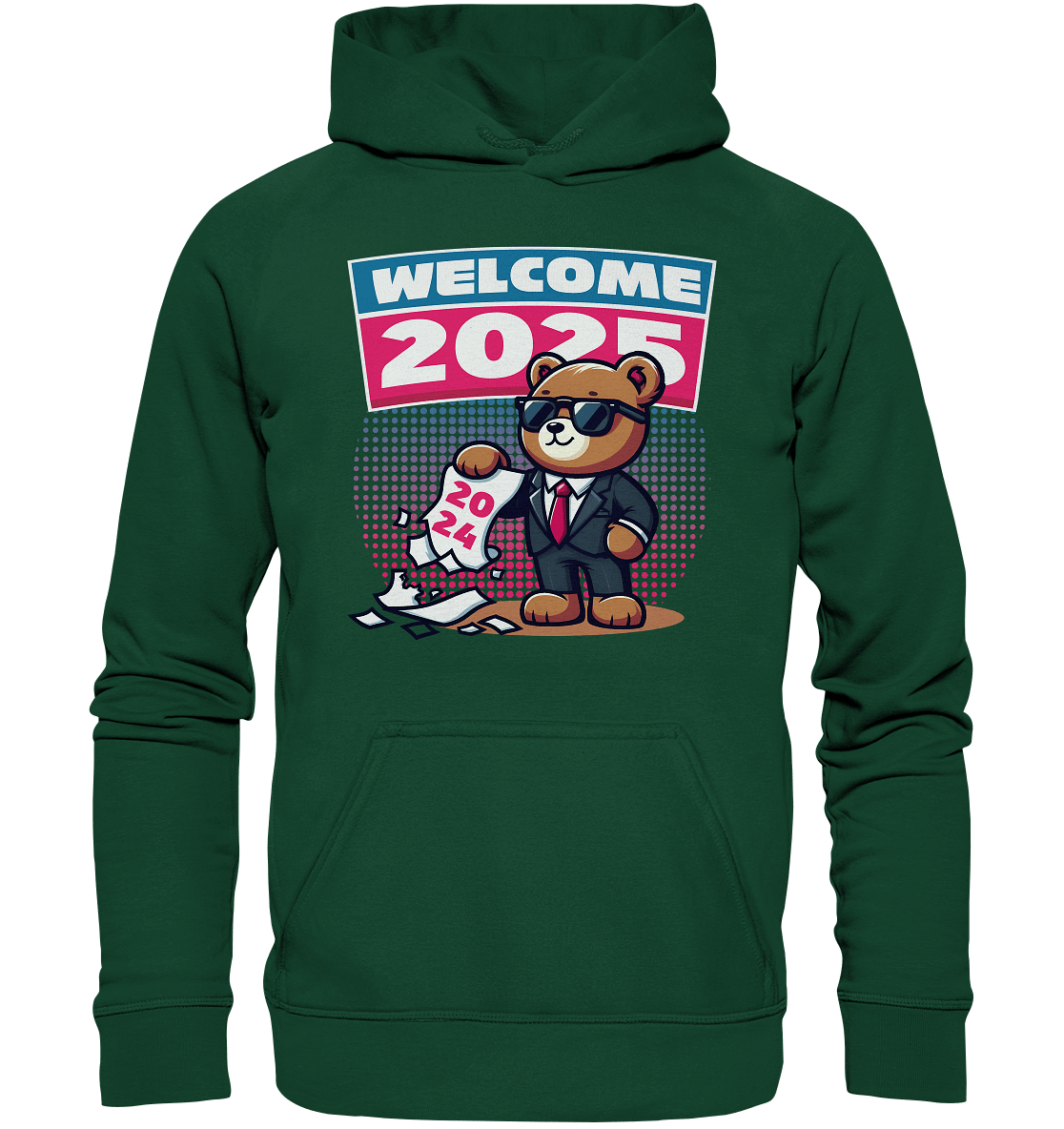 Cooler Jahreswechsel 2025 – Stilvoller Bärenlook für einen freshen Start - Kids Premium Hoodie - FaunaFeels Onlineshop Kids & Babys