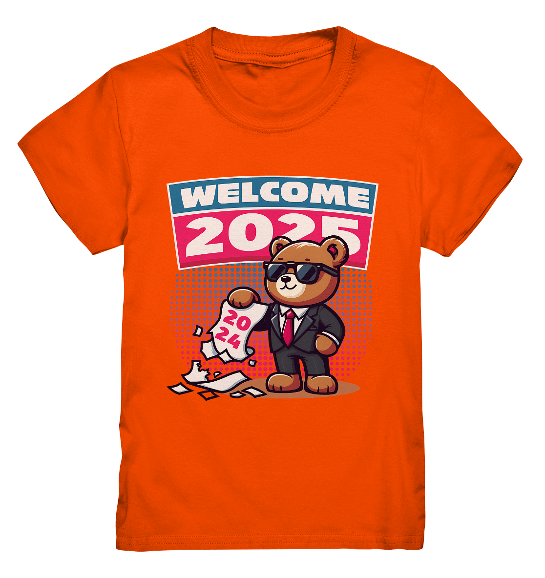 Cooler Jahreswechsel 2025 – Stilvoller Bärenlook für einen freshen Start - Kids Premium Shirt - FaunaFeels Onlineshop Kids & Babys