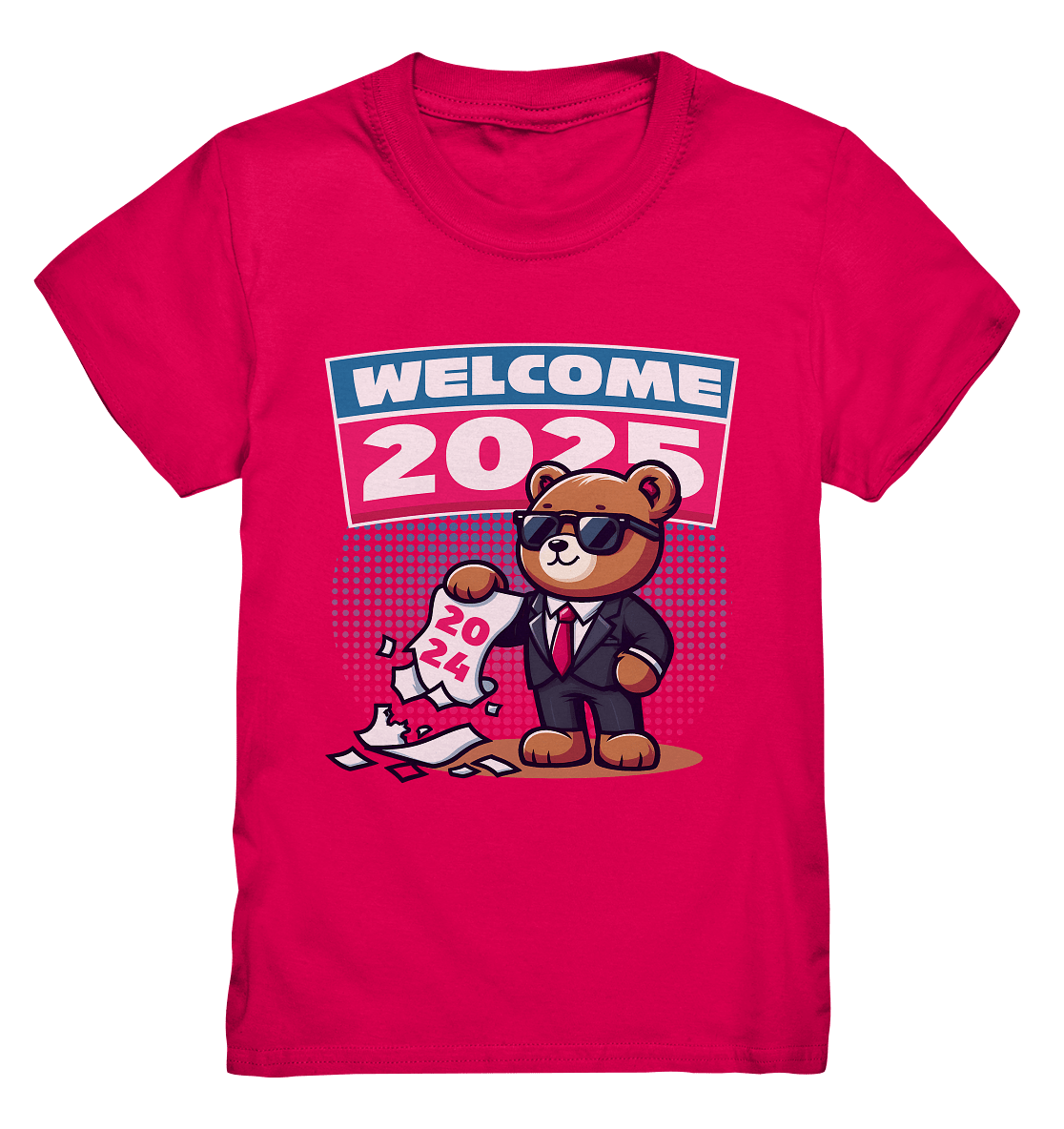 Cooler Jahreswechsel 2025 – Stilvoller Bärenlook für einen freshen Start - Kids Premium Shirt - FaunaFeels Onlineshop Kids & Babys