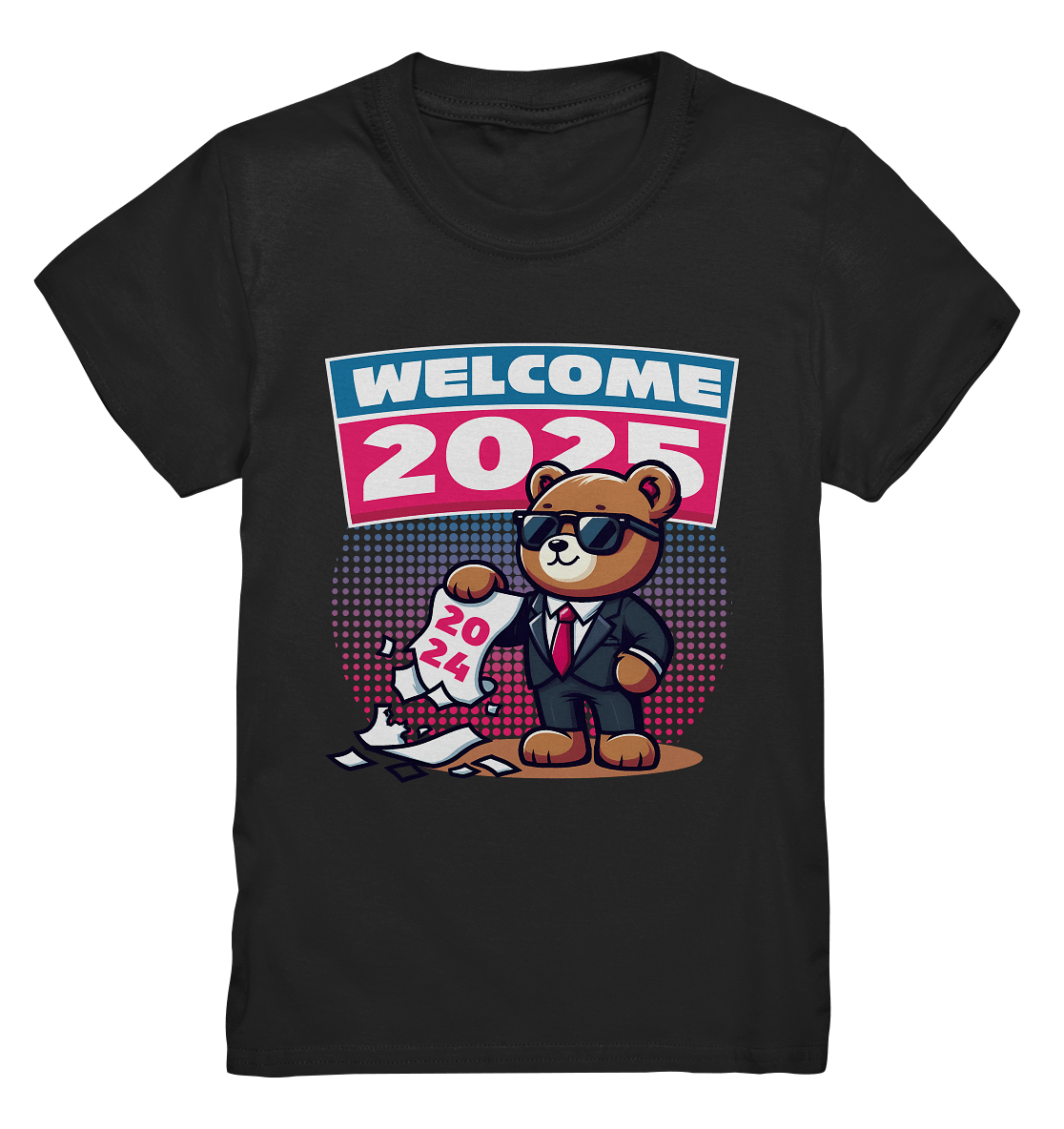Cooler Jahreswechsel 2025 – Stilvoller Bärenlook für einen freshen Start - Kids Premium Shirt - FaunaFeels Onlineshop Kids & Babys