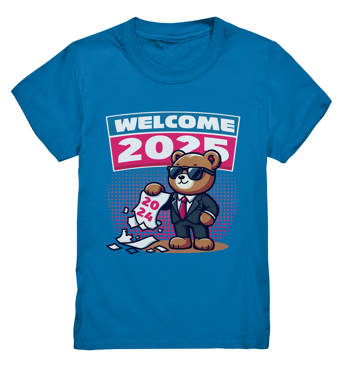 Cooler Jahreswechsel 2025 – Stilvoller Bärenlook für einen freshen Start - Kids Premium Shirt - FaunaFeels Onlineshop Kids & Babys