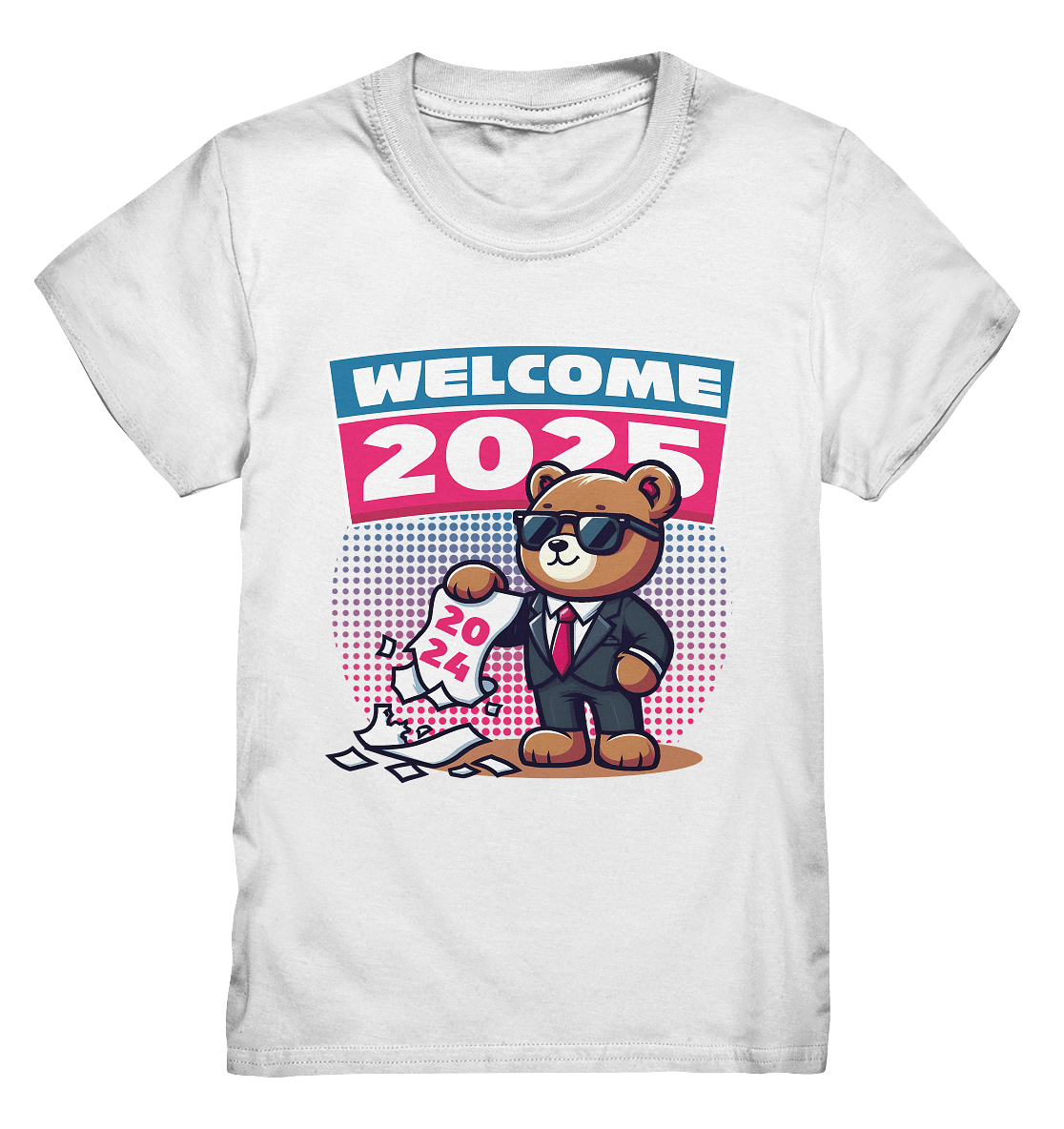 Cooler Jahreswechsel 2025 – Stilvoller Bärenlook für einen freshen Start - Kids Premium Shirt - FaunaFeels Onlineshop Kids & Babys