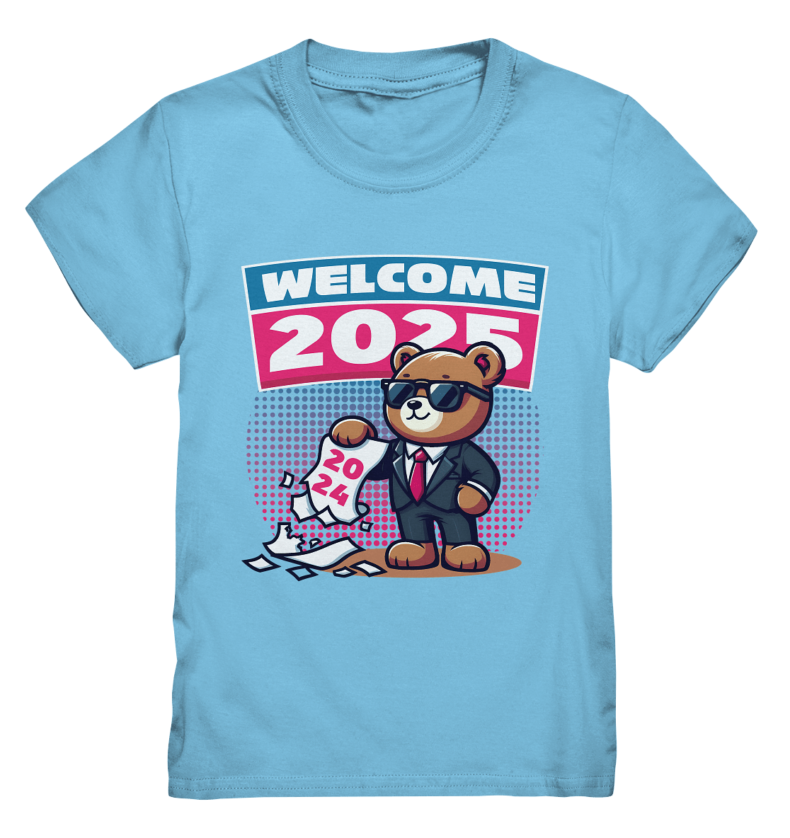 Cooler Jahreswechsel 2025 – Stilvoller Bärenlook für einen freshen Start - Kids Premium Shirt - FaunaFeels Onlineshop Kids & Babys