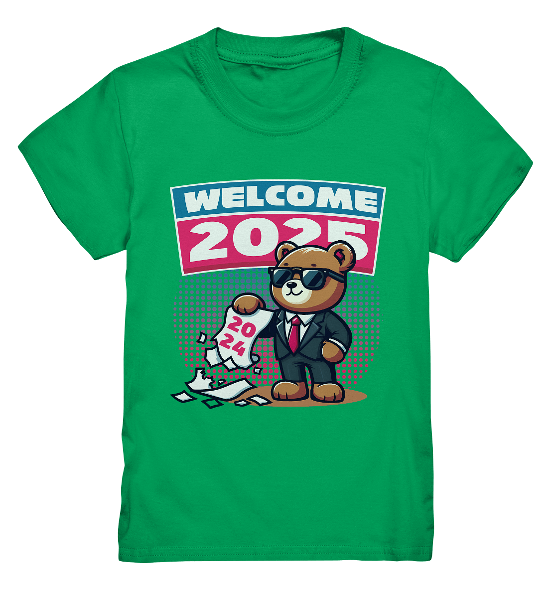 Cooler Jahreswechsel 2025 – Stilvoller Bärenlook für einen freshen Start - Kids Premium Shirt - FaunaFeels Onlineshop Kids & Babys