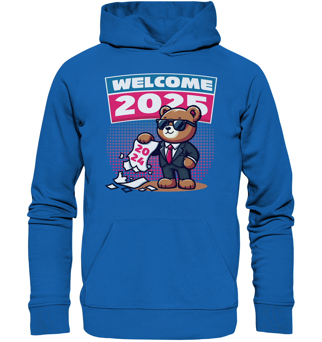 Cooler Jahreswechsel 2025 – Stilvoller Bärenlook für einen freshen Start - Premium Unisex Hoodie - FaunaFeels Onlineshop Hoodies
