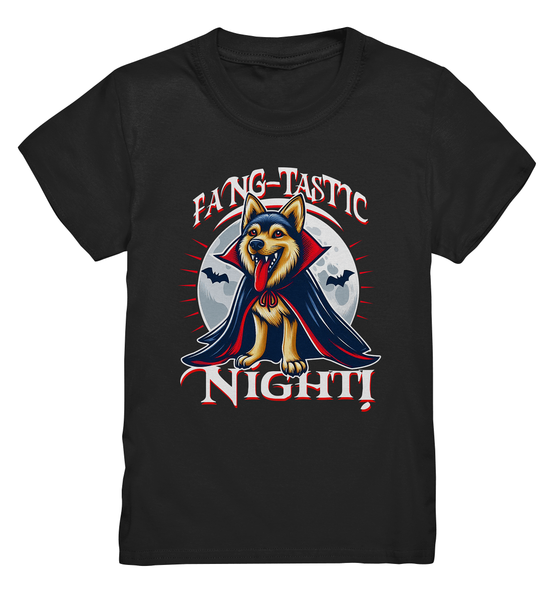 Fang - tastic Night – Der Vampirhund auf nächtlicher Jagd! - Kids Premium Shirt - FaunaFeels Onlineshop Kids & Babys