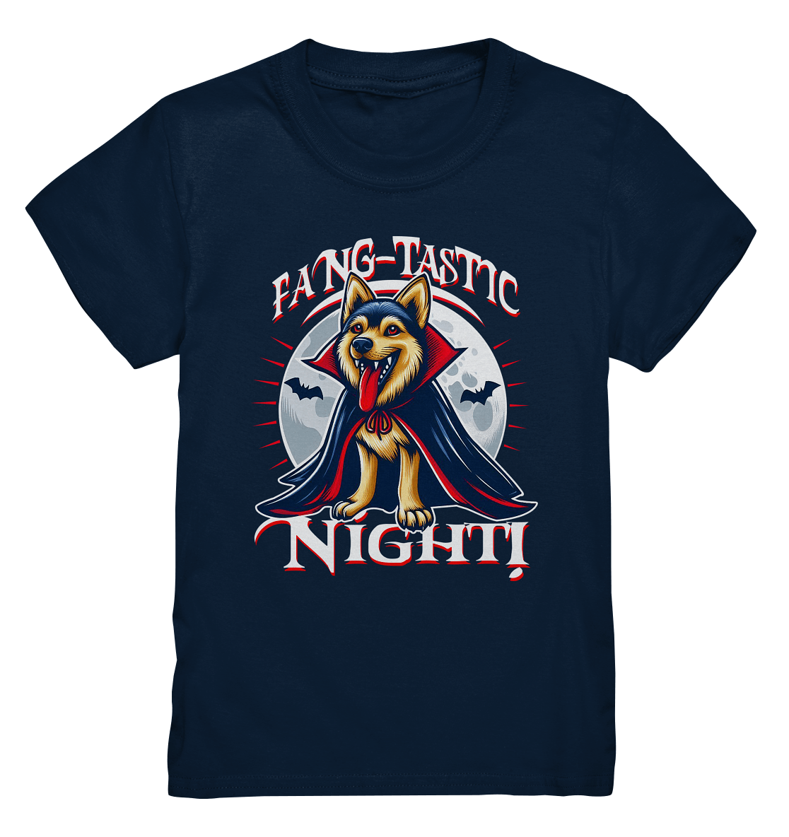 Fang - tastic Night – Der Vampirhund auf nächtlicher Jagd! - Kids Premium Shirt - FaunaFeels Onlineshop Kids & Babys