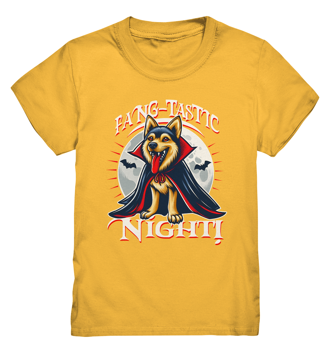 Fang - tastic Night – Der Vampirhund auf nächtlicher Jagd! - Kids Premium Shirt - FaunaFeels Onlineshop Kids & Babys