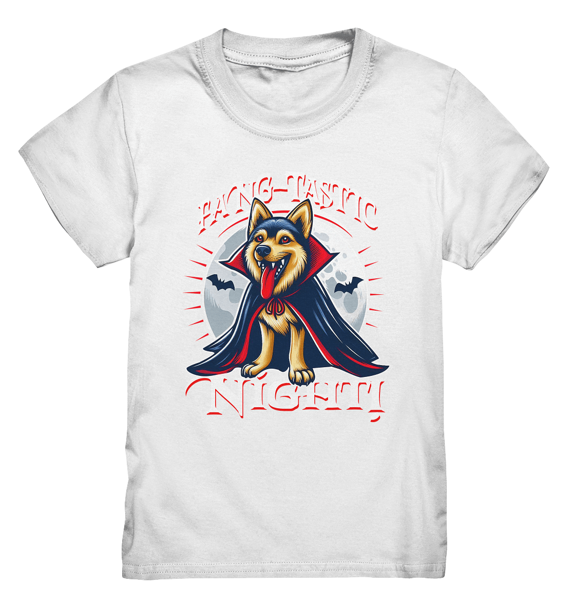 Fang - tastic Night – Der Vampirhund auf nächtlicher Jagd! - Kids Premium Shirt - FaunaFeels Onlineshop Kids & Babys