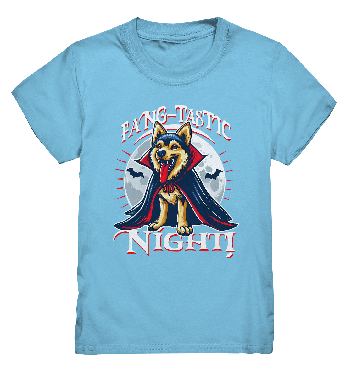 Fang - tastic Night – Der Vampirhund auf nächtlicher Jagd! - Kids Premium Shirt - FaunaFeels Onlineshop Kids & Babys