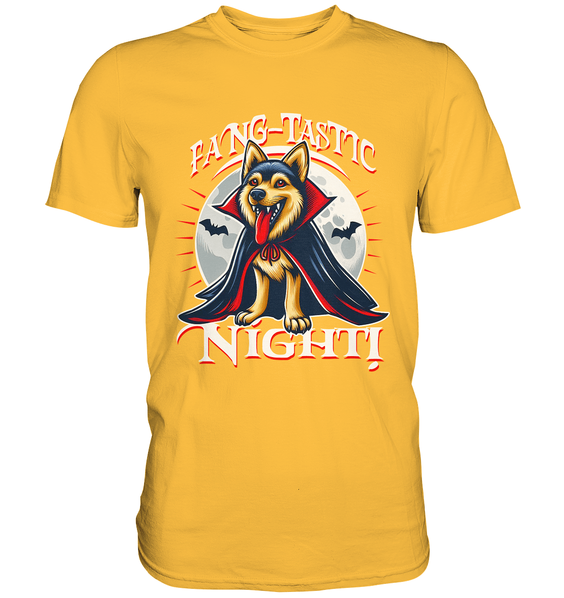 Fang - tastic Night – Der Vampirhund auf nächtlicher Jagd! - Premium Shirt - FaunaFeels Onlineshop Unisex - Shirts