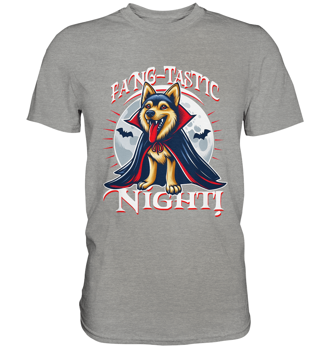 Fang - tastic Night – Der Vampirhund auf nächtlicher Jagd! - Premium Shirt - FaunaFeels Onlineshop Unisex - Shirts