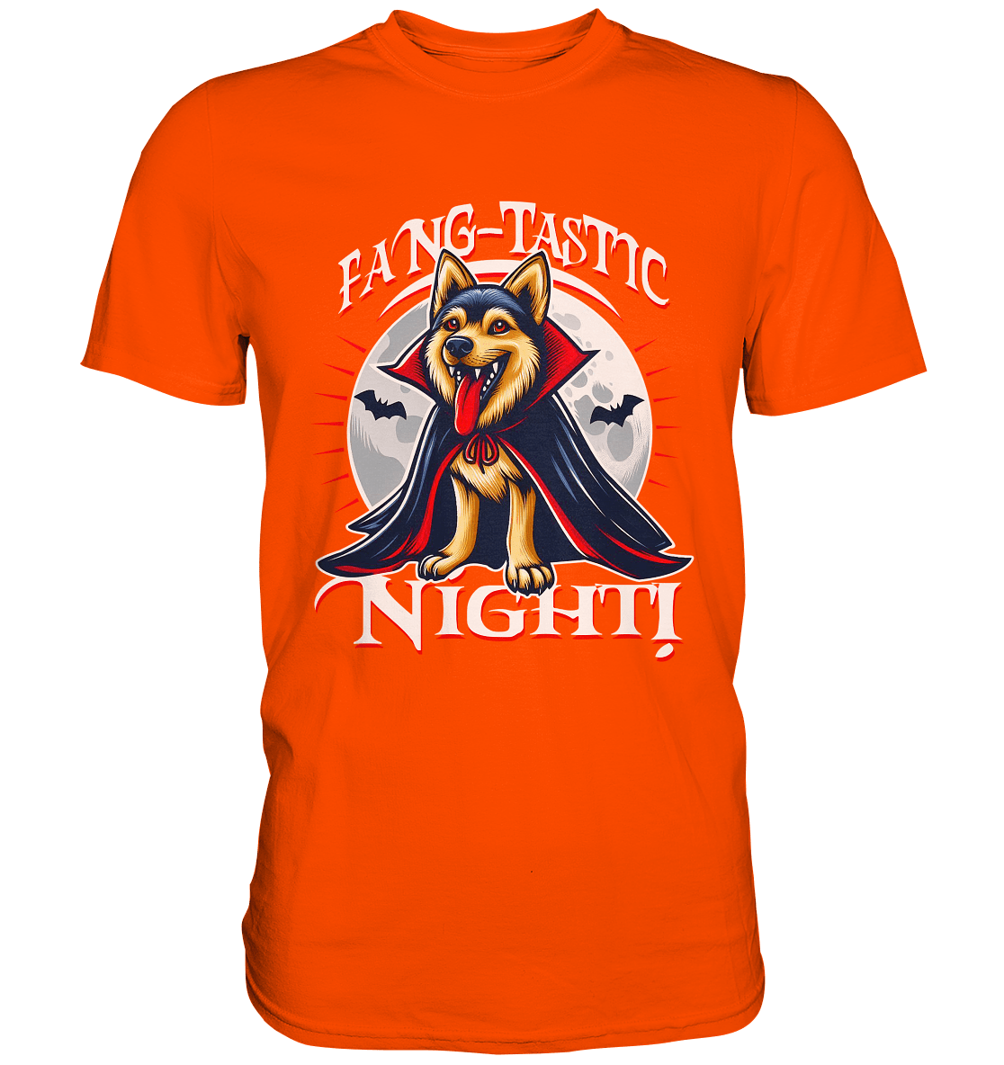Fang - tastic Night – Der Vampirhund auf nächtlicher Jagd! - Premium Shirt - FaunaFeels Onlineshop Unisex - Shirts
