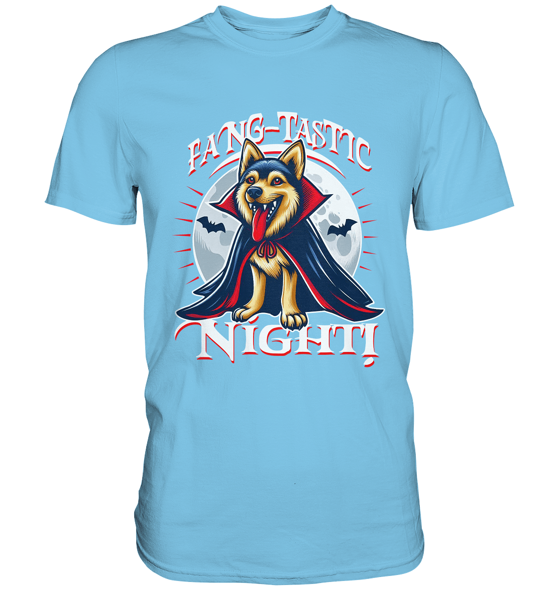 Fang - tastic Night – Der Vampirhund auf nächtlicher Jagd! - Premium Shirt - FaunaFeels Onlineshop Unisex - Shirts