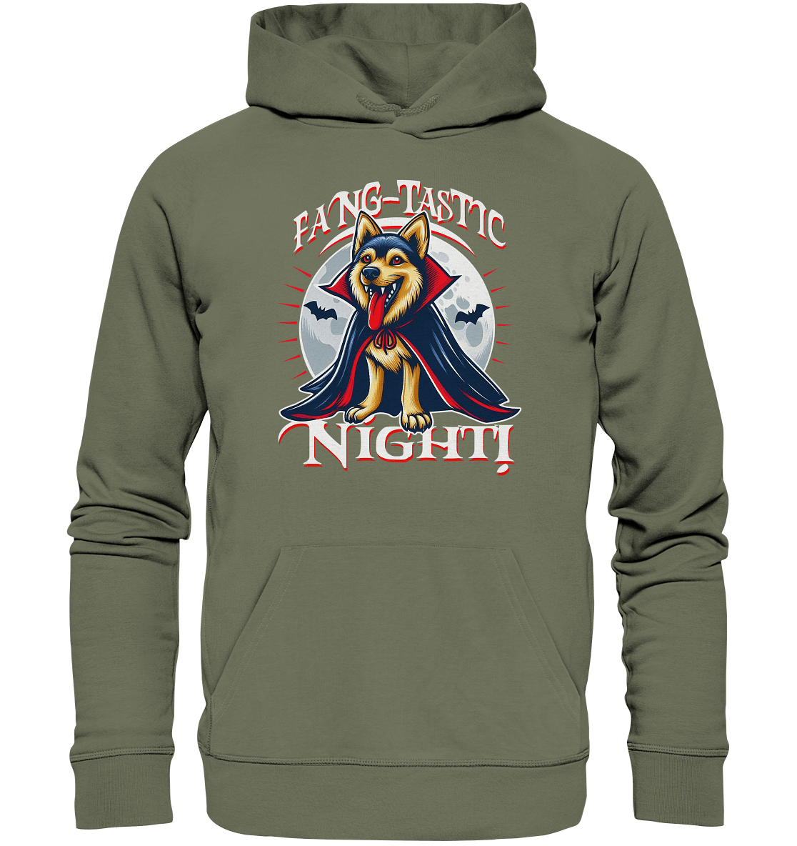 Fang - tastic Night – Der Vampirhund auf nächtlicher Jagd! - Premium Unisex Hoodie - FaunaFeels Onlineshop Hoodies