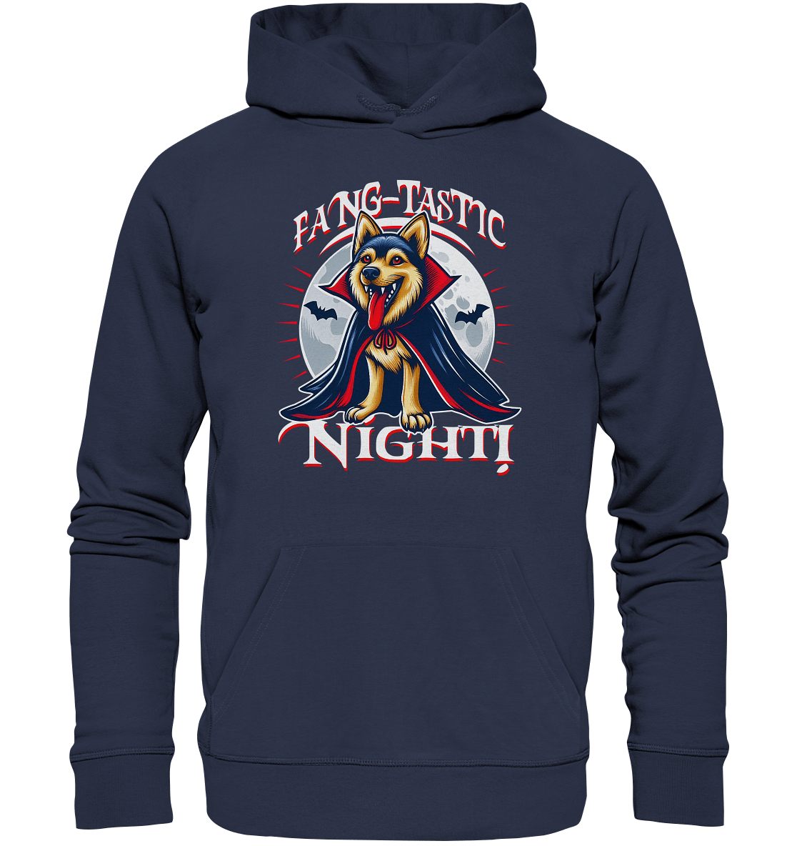 Fang - tastic Night – Der Vampirhund auf nächtlicher Jagd! - Premium Unisex Hoodie - FaunaFeels Onlineshop Hoodies