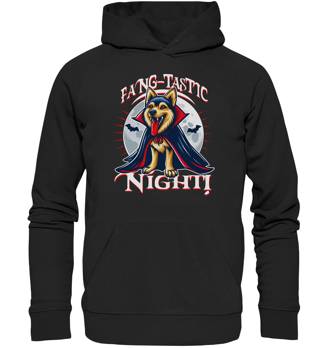 Fang - tastic Night – Der Vampirhund auf nächtlicher Jagd! - Premium Unisex Hoodie - FaunaFeels Onlineshop Hoodies
