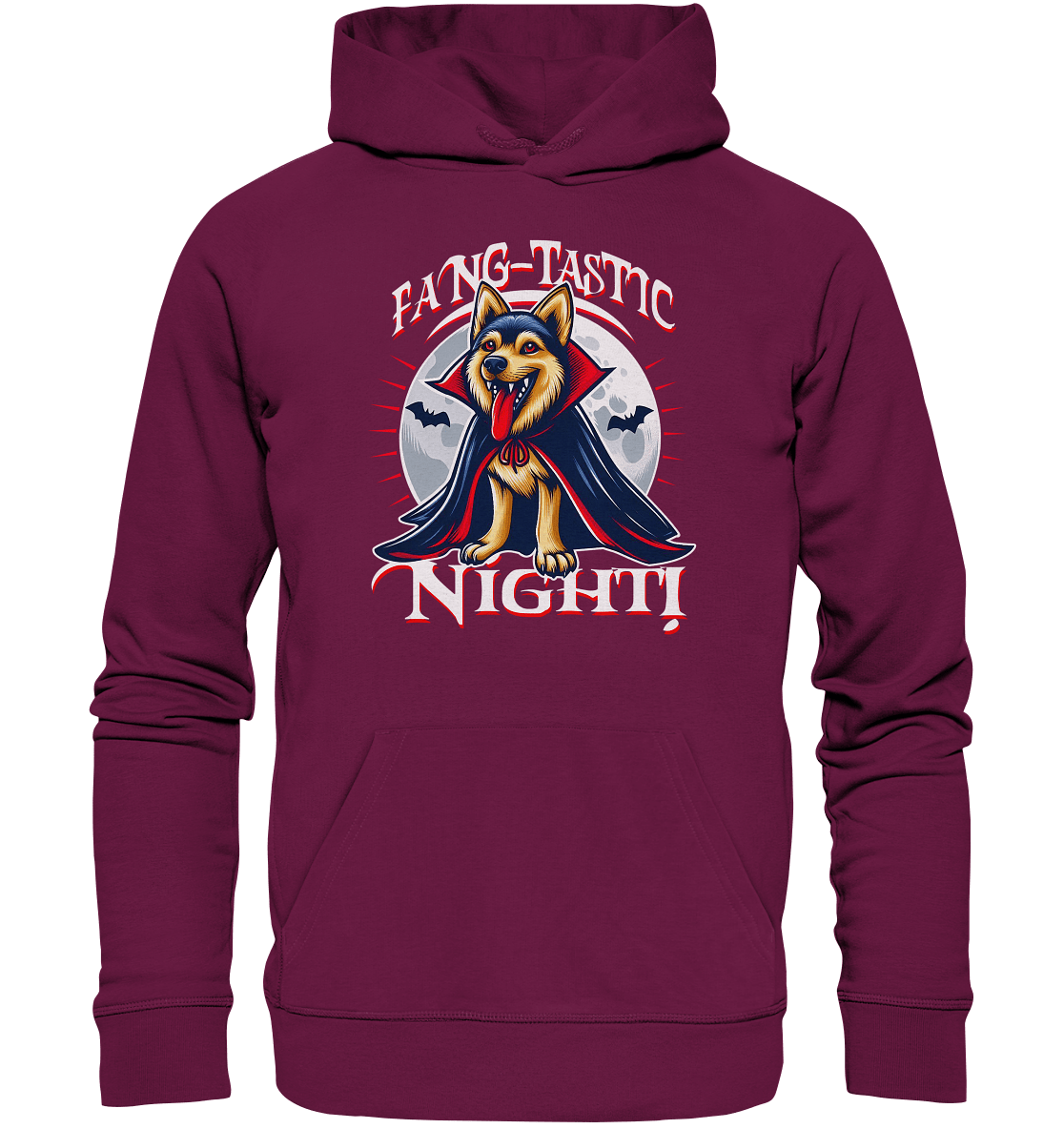 Fang - tastic Night – Der Vampirhund auf nächtlicher Jagd! - Premium Unisex Hoodie - FaunaFeels Onlineshop Hoodies