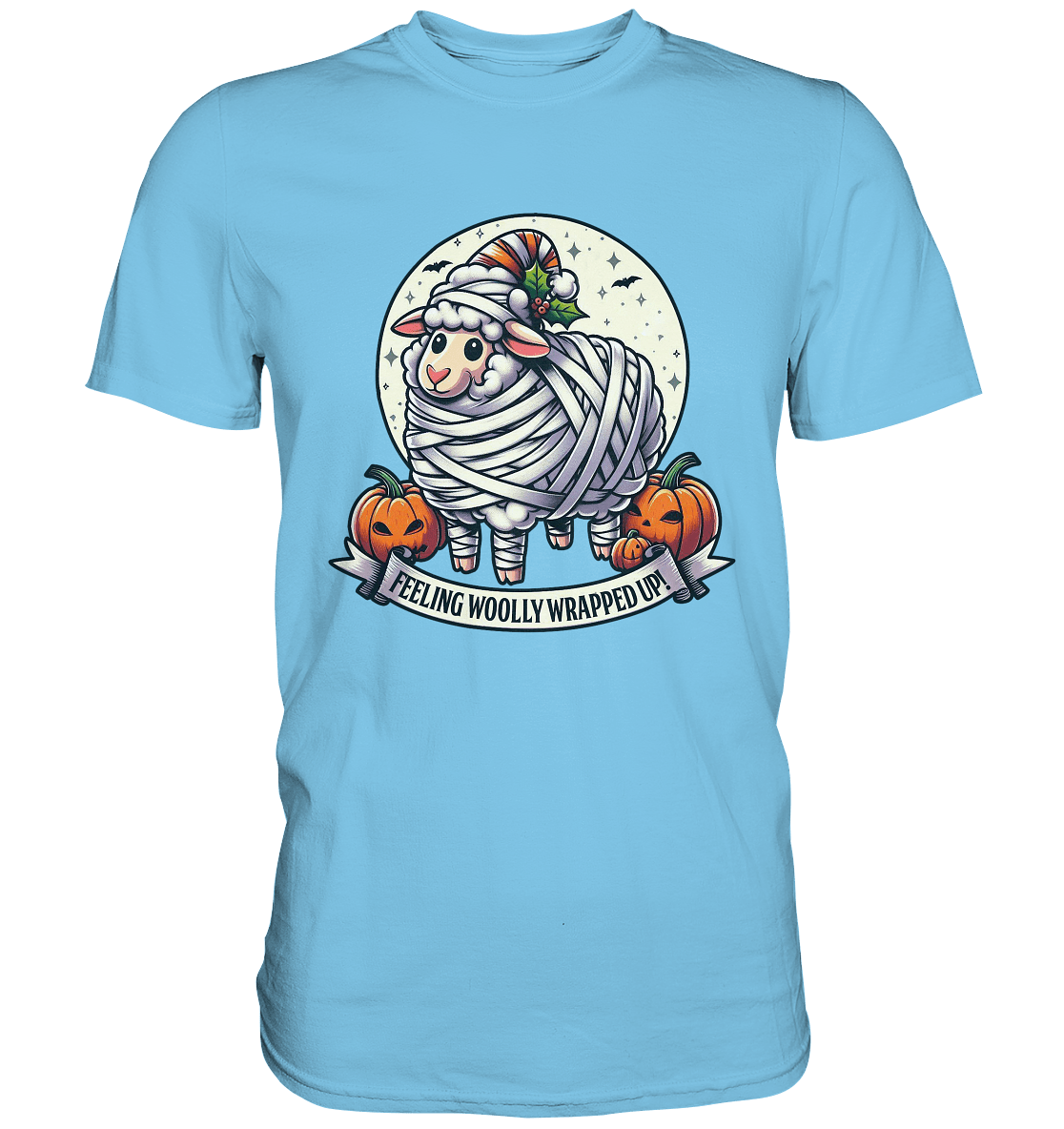 Feeling Woolly Wrapped Up – Das verzauberte Mumien - Schaf! - Premium Shirt - FaunaFeels Onlineshop Unisex - Shirts