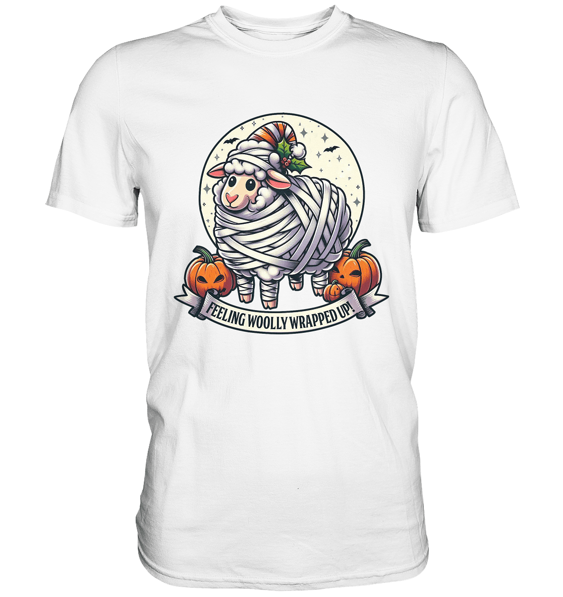 Feeling Woolly Wrapped Up – Das verzauberte Mumien - Schaf! - Premium Shirt - FaunaFeels Onlineshop Unisex - Shirts
