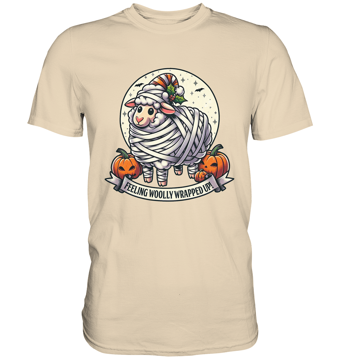 Feeling Woolly Wrapped Up – Das verzauberte Mumien - Schaf! - Premium Shirt - FaunaFeels Onlineshop Unisex - Shirts