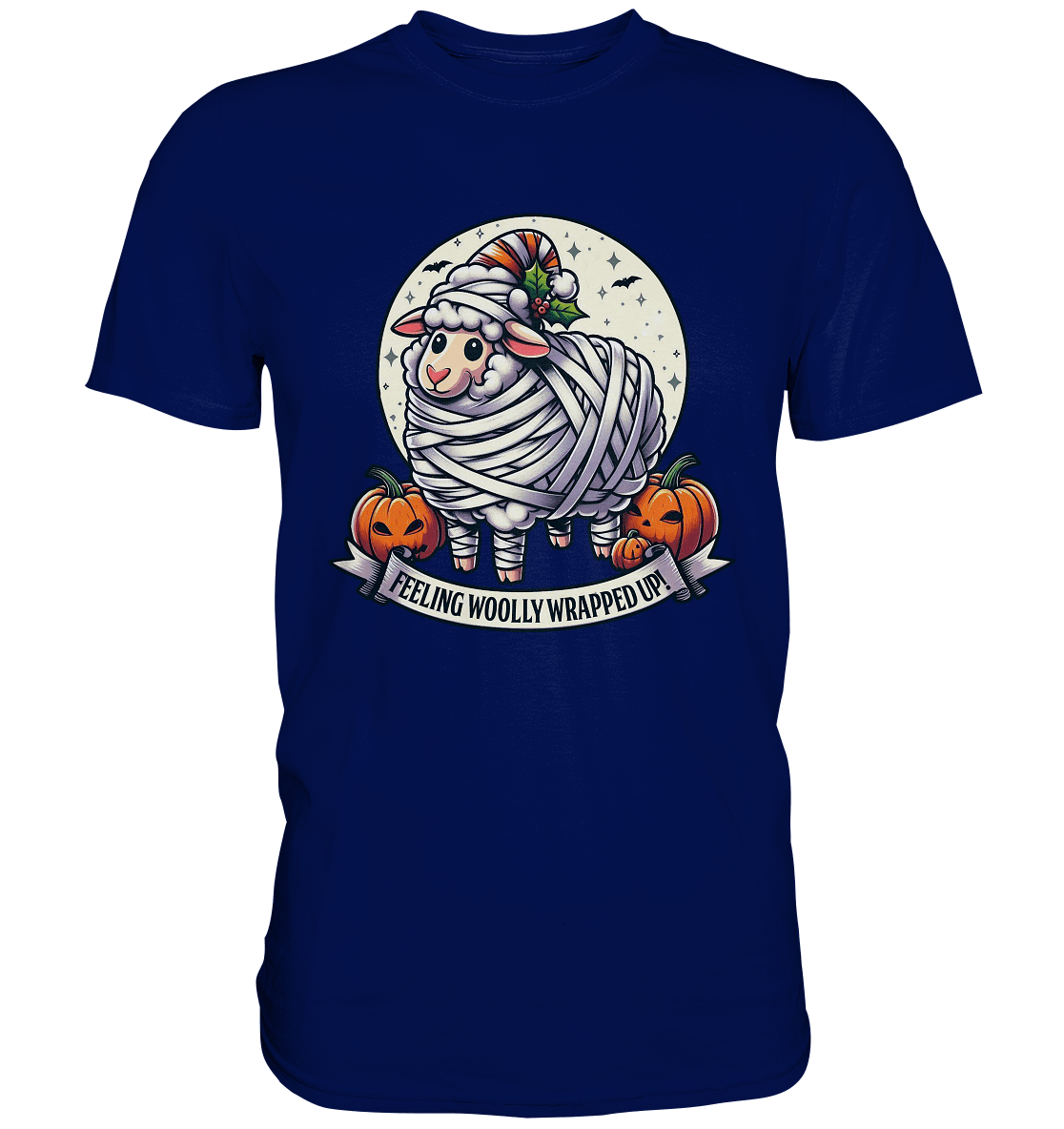 Feeling Woolly Wrapped Up – Das verzauberte Mumien - Schaf! - Premium Shirt - FaunaFeels Onlineshop Unisex - Shirts
