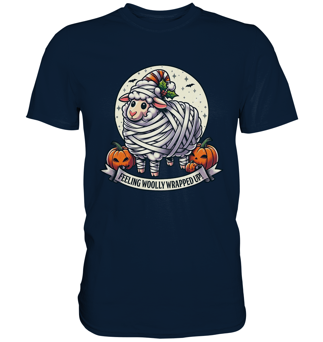 Feeling Woolly Wrapped Up – Das verzauberte Mumien - Schaf! - Premium Shirt - FaunaFeels Onlineshop Unisex - Shirts