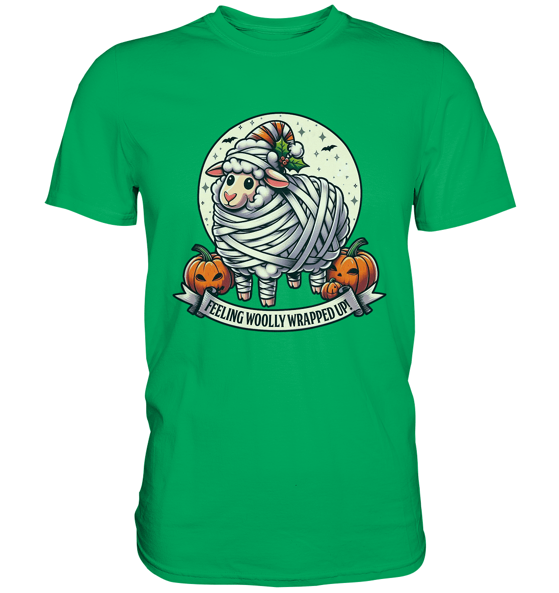 Feeling Woolly Wrapped Up – Das verzauberte Mumien - Schaf! - Premium Shirt - FaunaFeels Onlineshop Unisex - Shirts