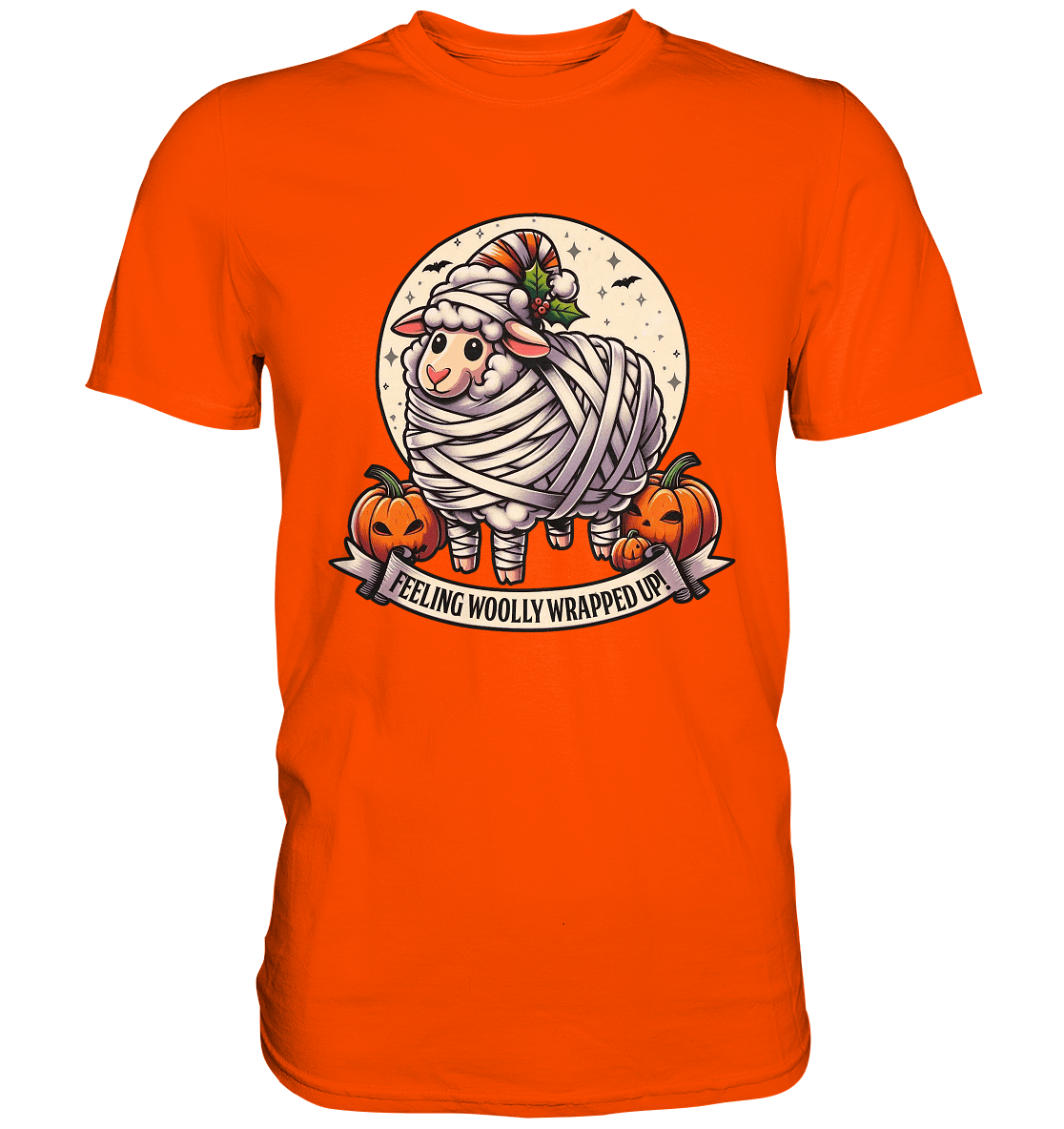Feeling Woolly Wrapped Up – Das verzauberte Mumien - Schaf! - Premium Shirt - FaunaFeels Onlineshop Unisex - Shirts