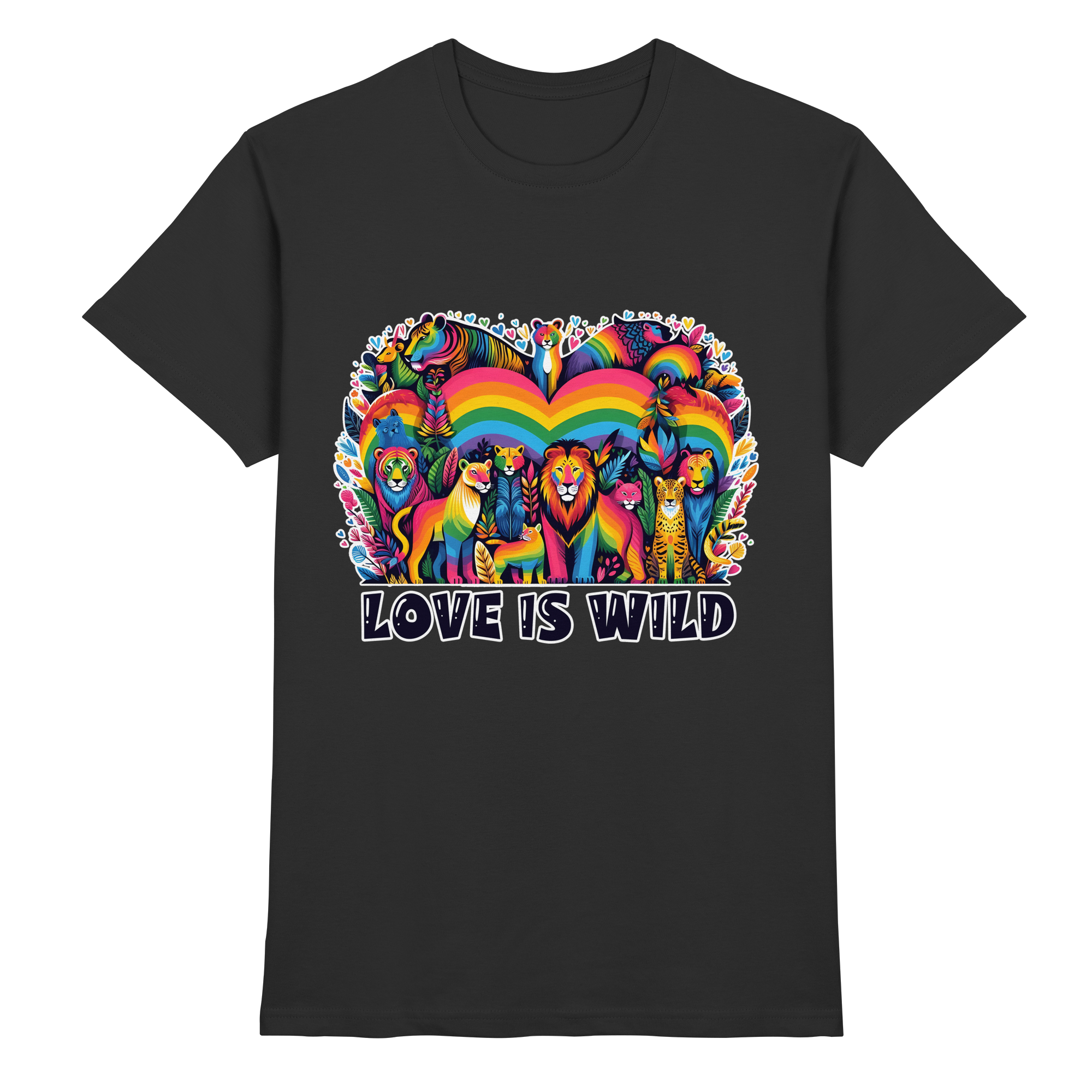 Love Is Wild – Regenbogen-Tierwelt voller Liebe - Heavy Cotton T-Shirt