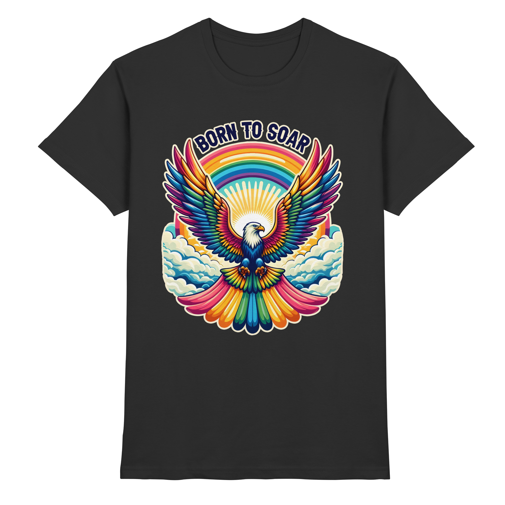 Born to Soar – Farbenprächtiger Adler mit Regenbogenflügeln - Heavy Cotton T-Shirt