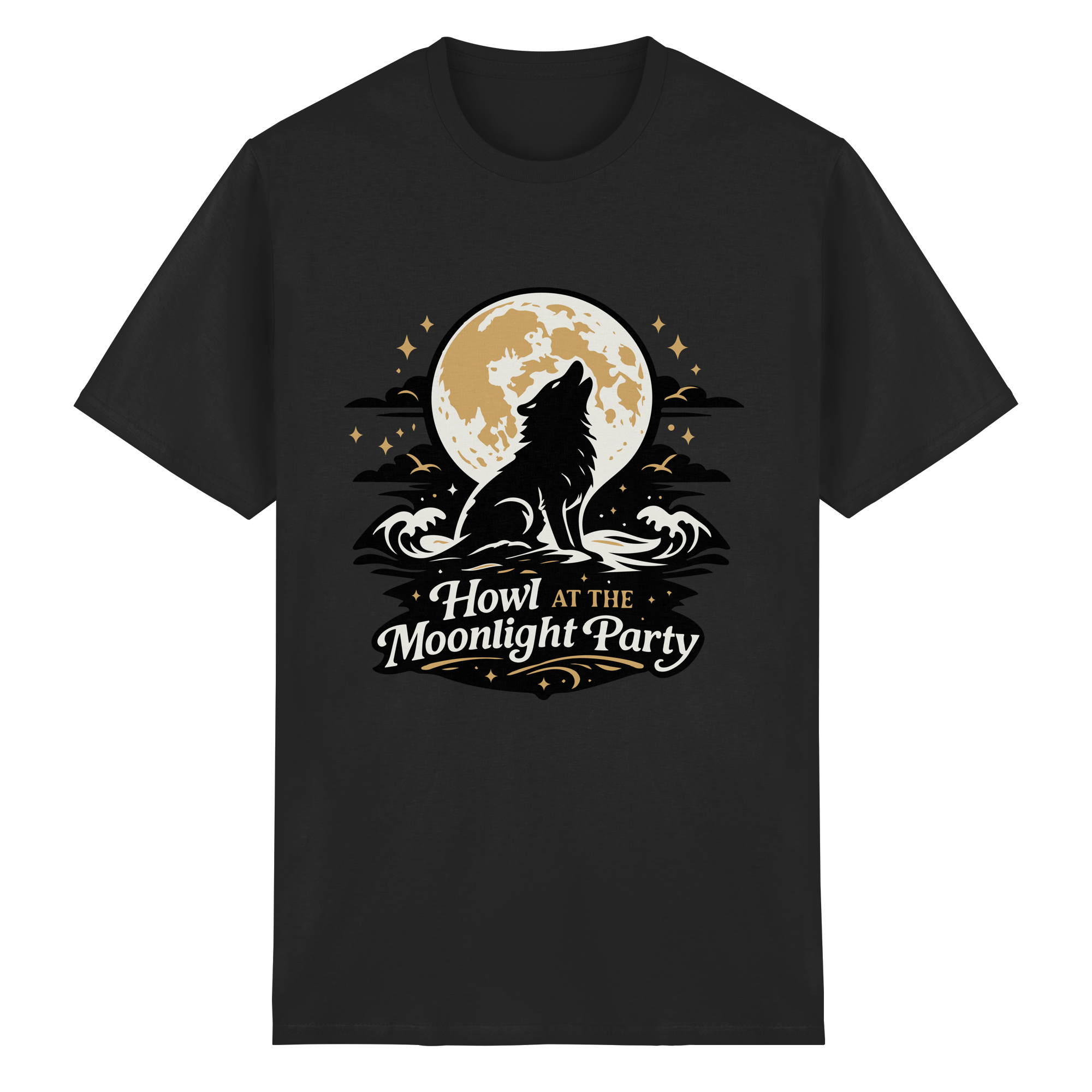 Howl at the Moonlight Party Wolf – Mondheuler Beach - Heavy Cotton T-Shirt