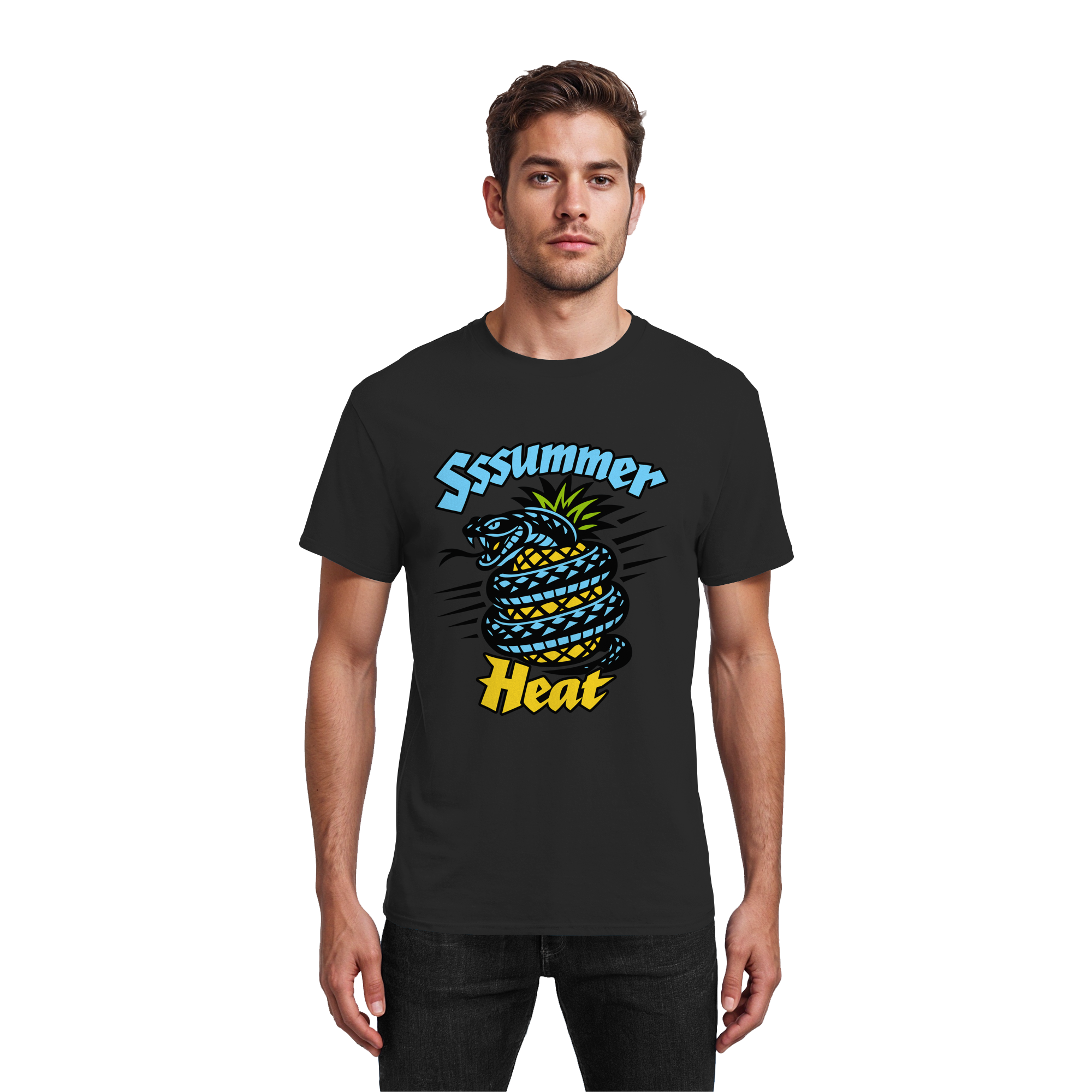 Sssssummer Heat Schlange – Ananas Viper - Heavy Cotton T-Shirt
