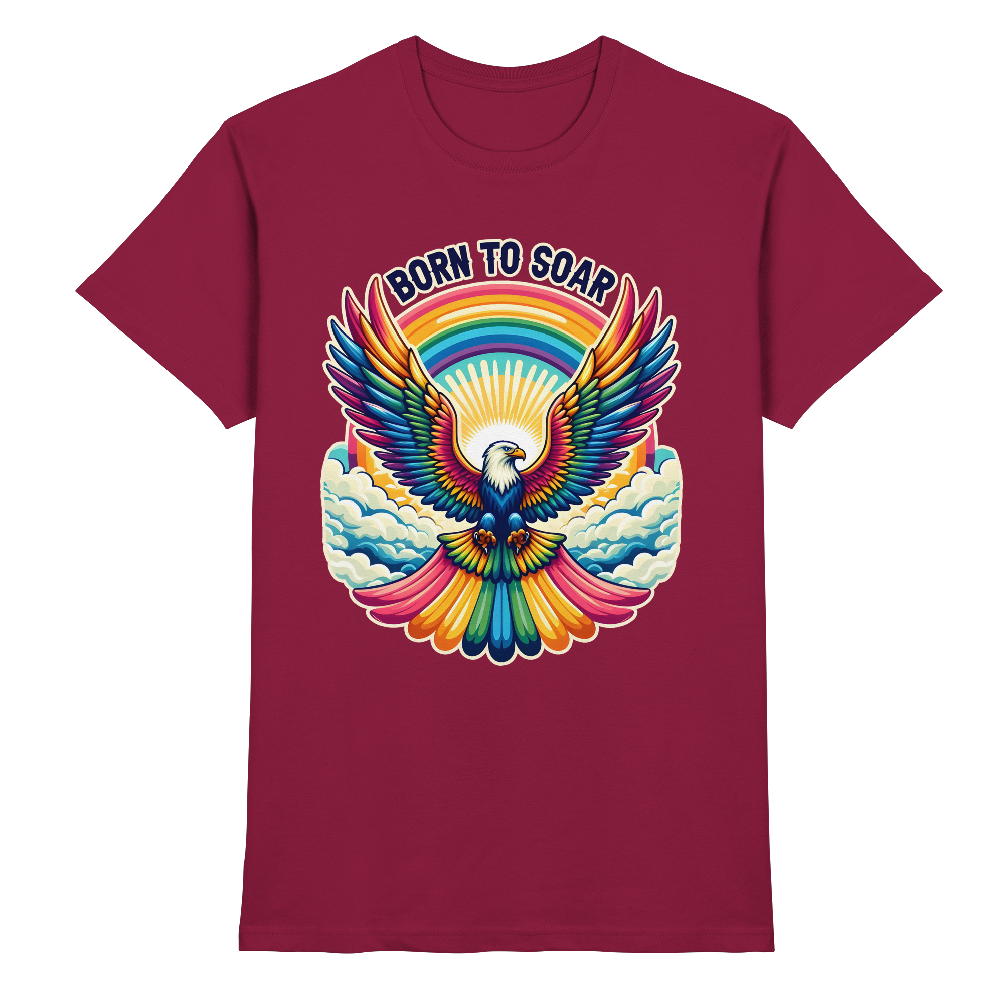 Born to Soar – Farbenprächtiger Adler mit Regenbogenflügeln - Heavy Cotton T-Shirt