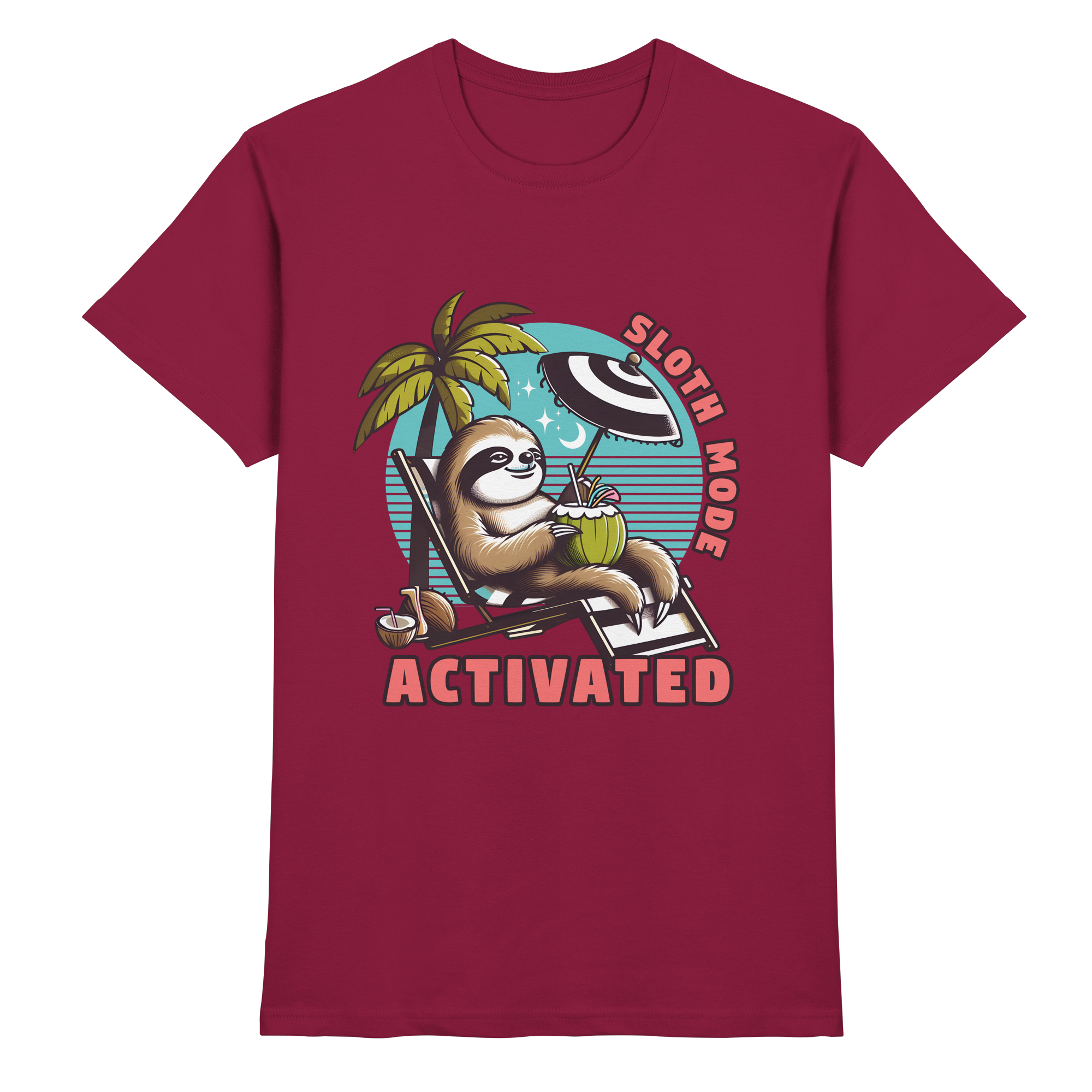 Sloth Mode Activated – Lustiges Faultier-Motiv für entspannte Sommermomente - Heavy Cotton T-Shirt