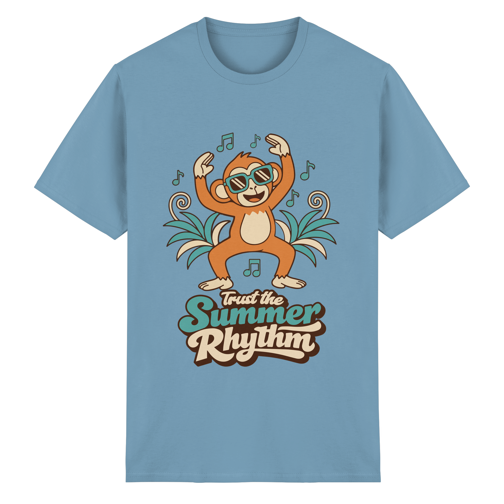 Trust the Summer Rhythm Affe – Tanzender Monkey - Heavy Cotton T-Shirt