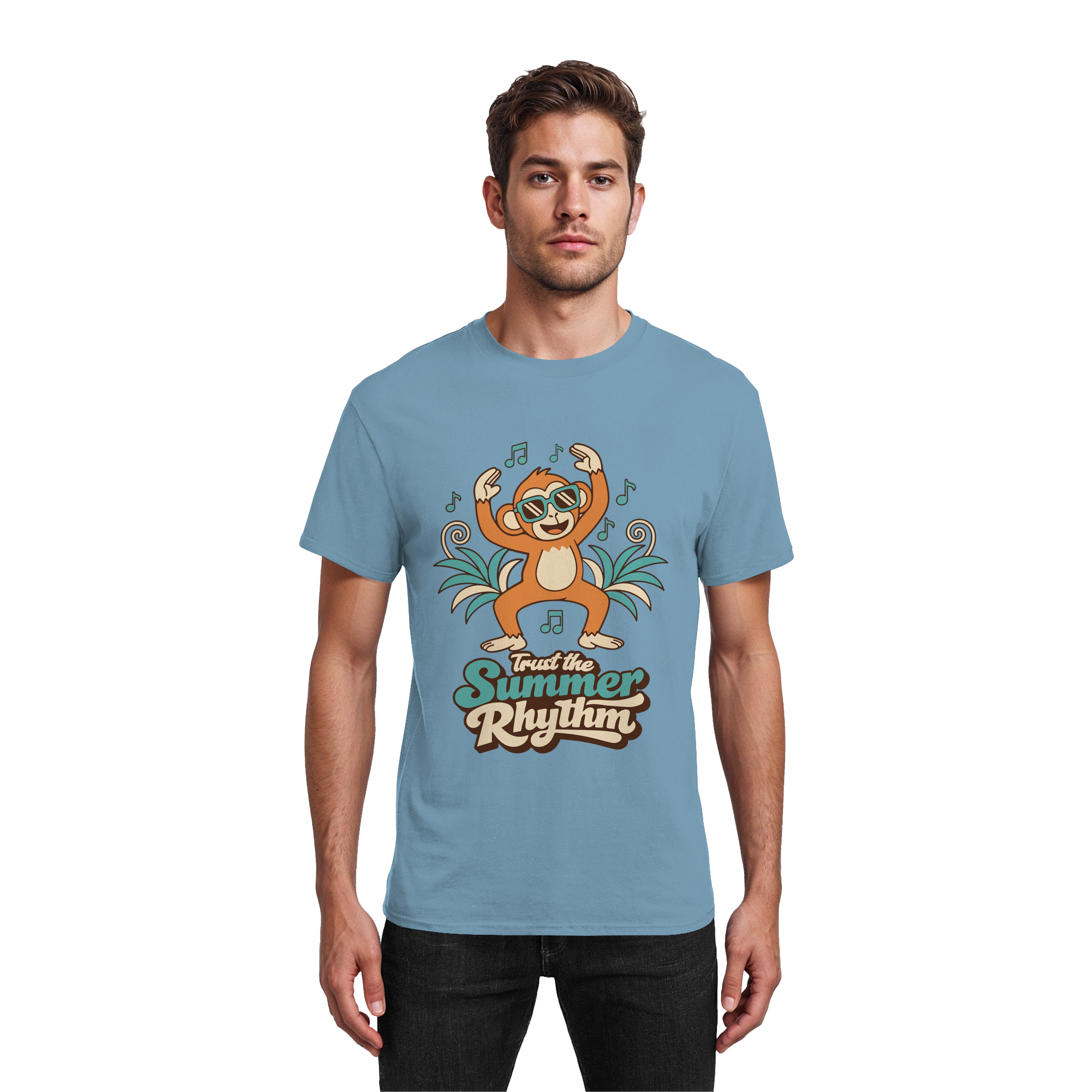 Trust the Summer Rhythm Affe – Tanzender Monkey - Heavy Cotton T-Shirt