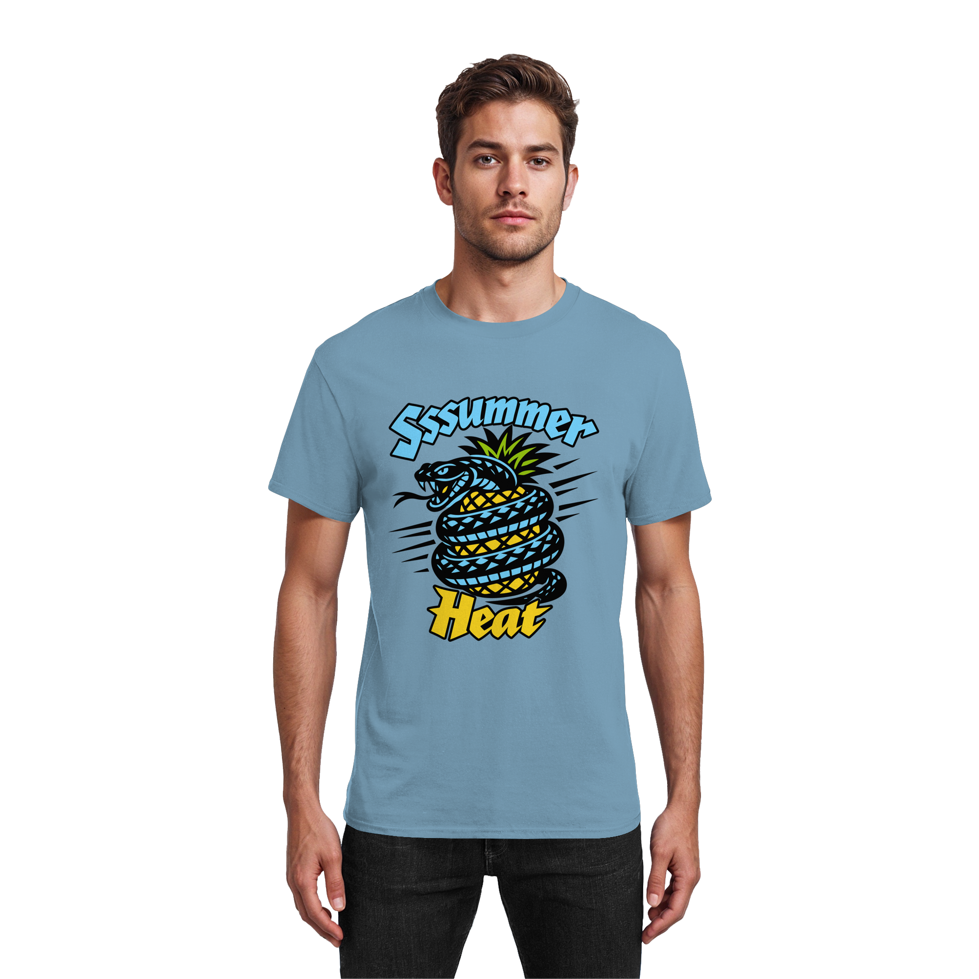 Sssssummer Heat Schlange – Ananas Viper - Heavy Cotton T-Shirt