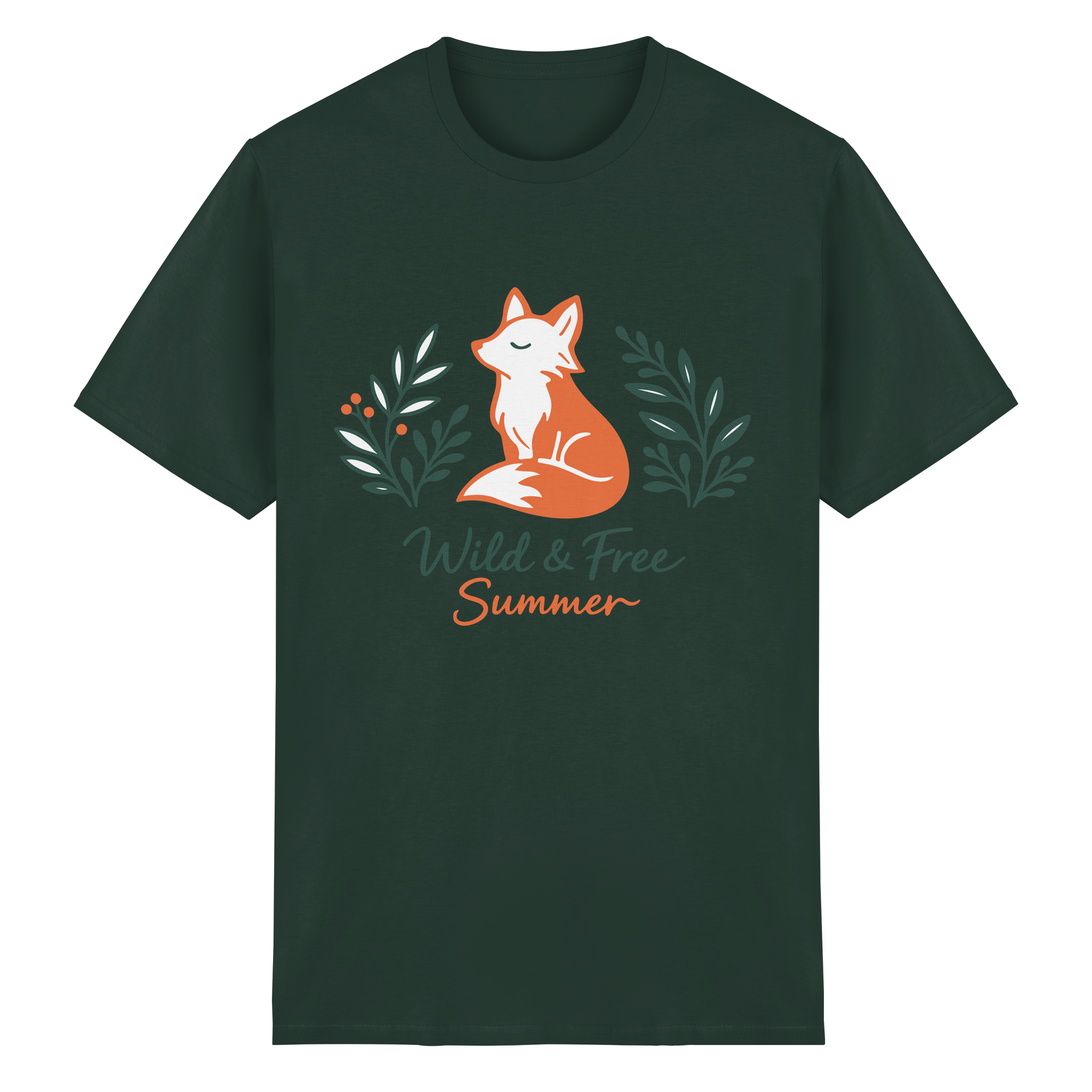 Wild & Free Summer Fuchs – Freiheitsmotiv - Heavy Cotton T-Shirt