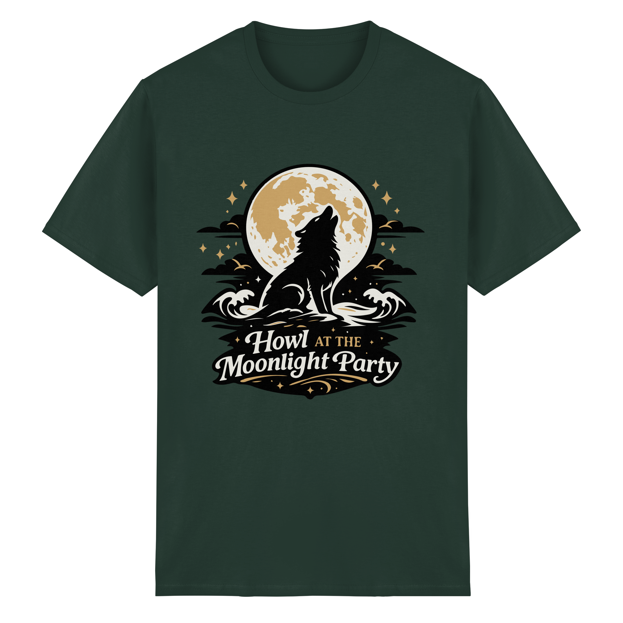 Howl at the Moonlight Party Wolf – Mondheuler Beach - Heavy Cotton T-Shirt