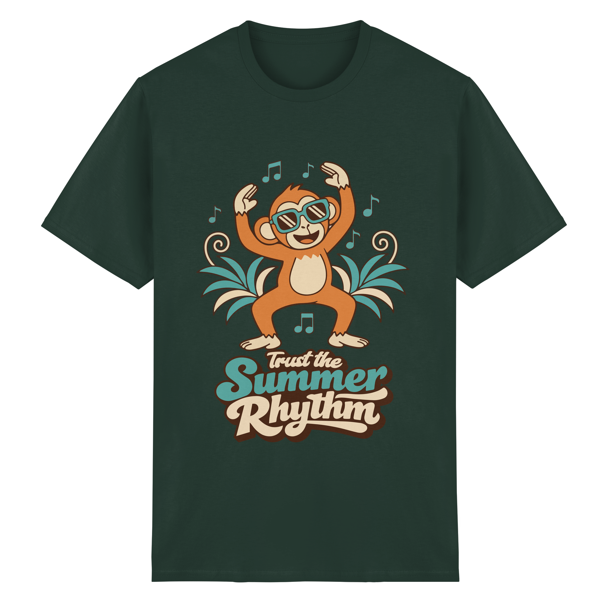 Trust the Summer Rhythm Affe – Tanzender Monkey - Heavy Cotton T-Shirt