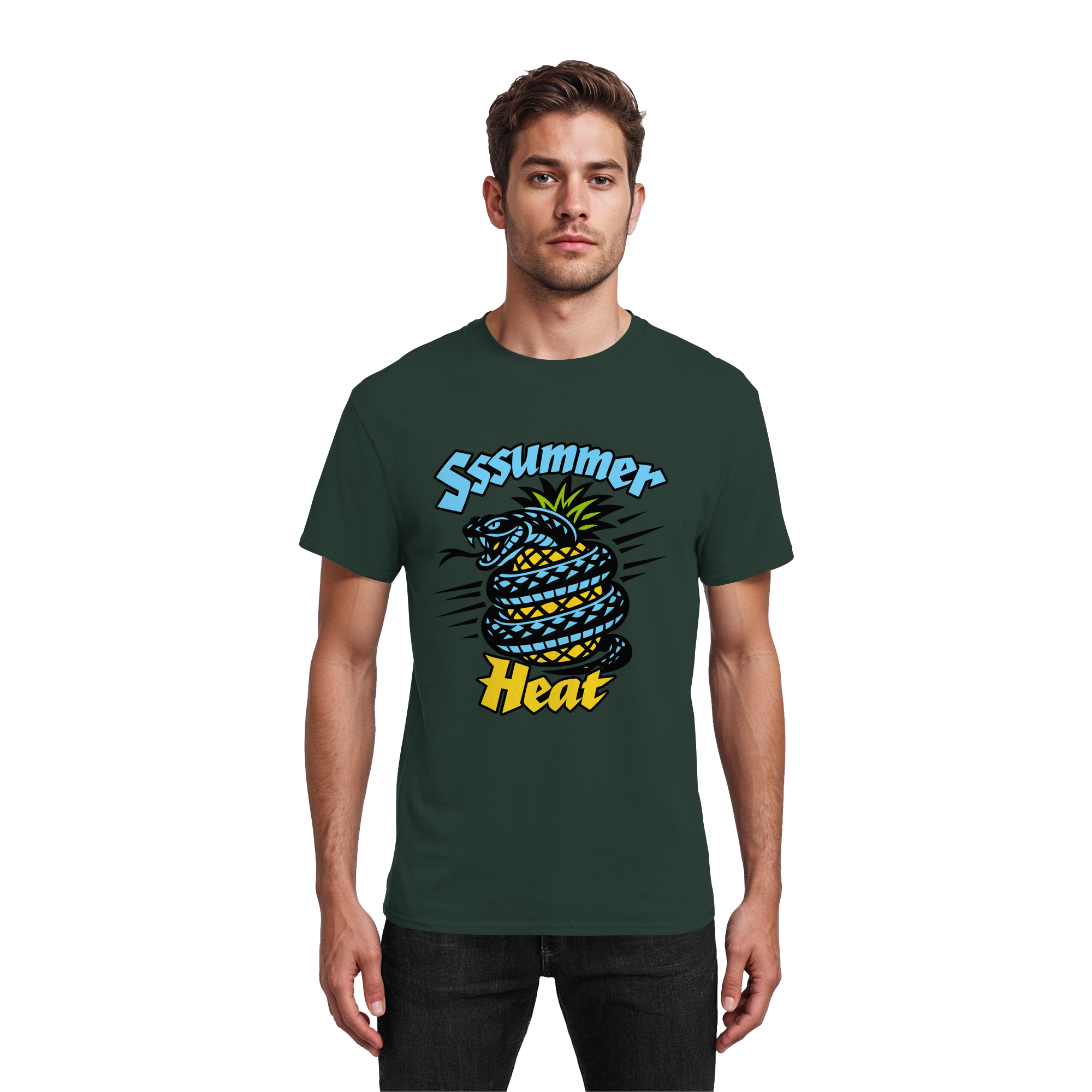 Sssssummer Heat Schlange – Ananas Viper - Heavy Cotton T-Shirt
