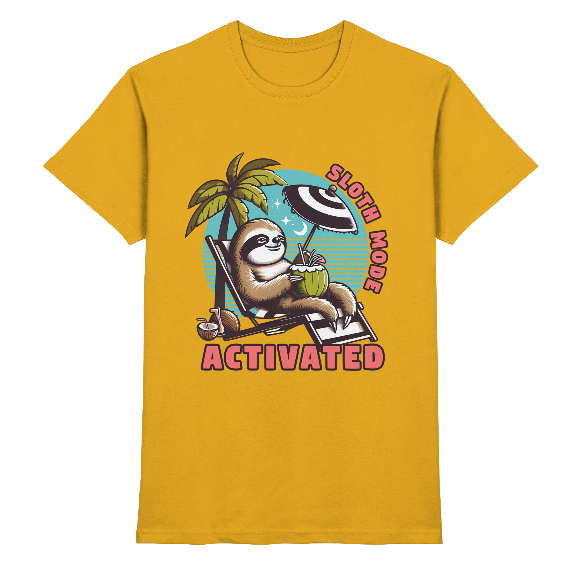 Sloth Mode Activated – Lustiges Faultier-Motiv für entspannte Sommermomente - Heavy Cotton T-Shirt
