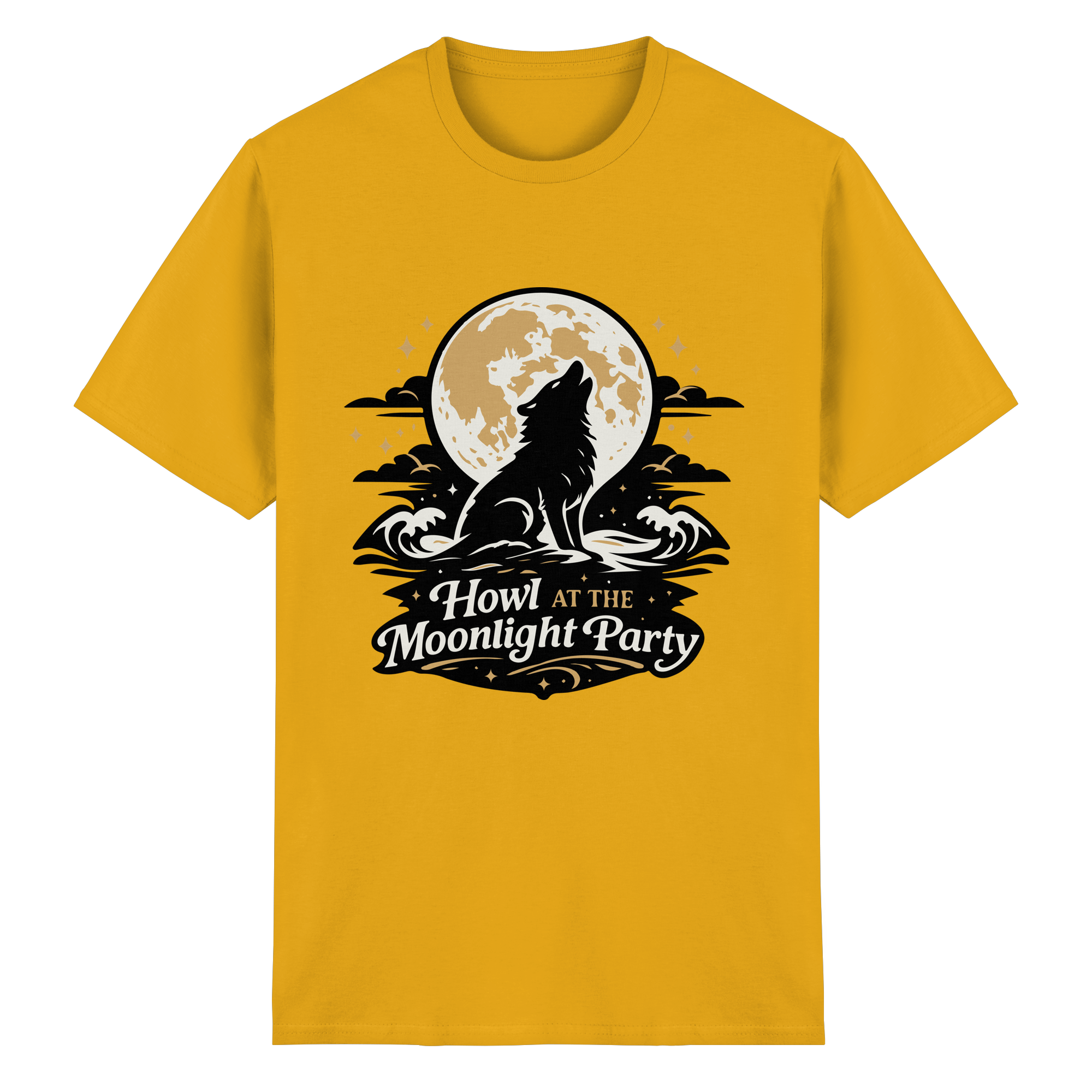 Howl at the Moonlight Party Wolf – Mondheuler Beach - Heavy Cotton T-Shirt