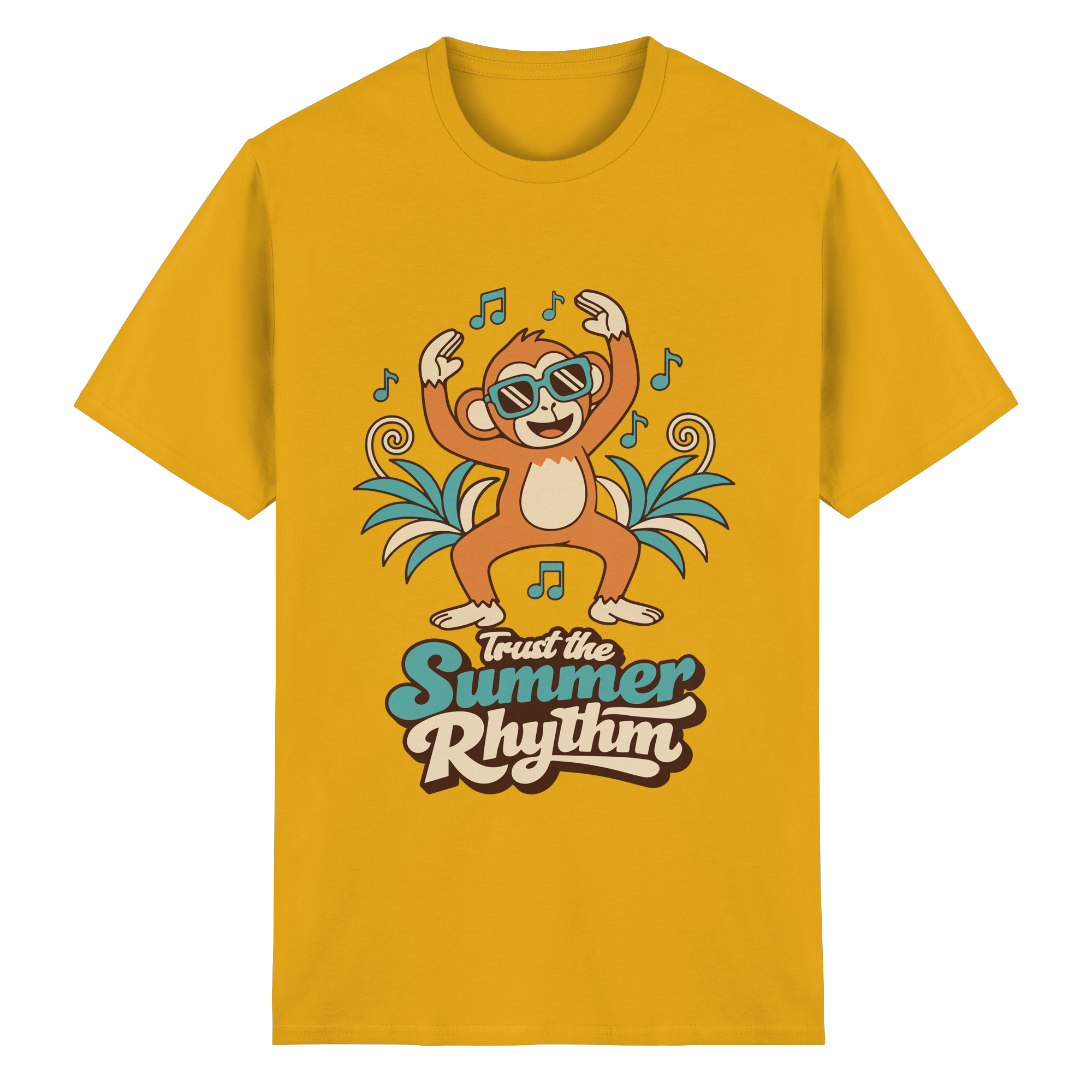 Trust the Summer Rhythm Affe – Tanzender Monkey - Heavy Cotton T-Shirt