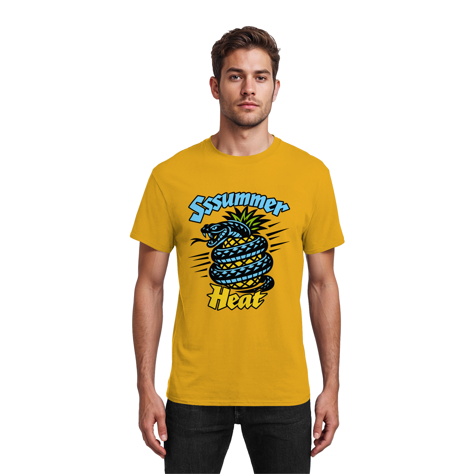 Sssssummer Heat Schlange – Ananas Viper - Heavy Cotton T-Shirt