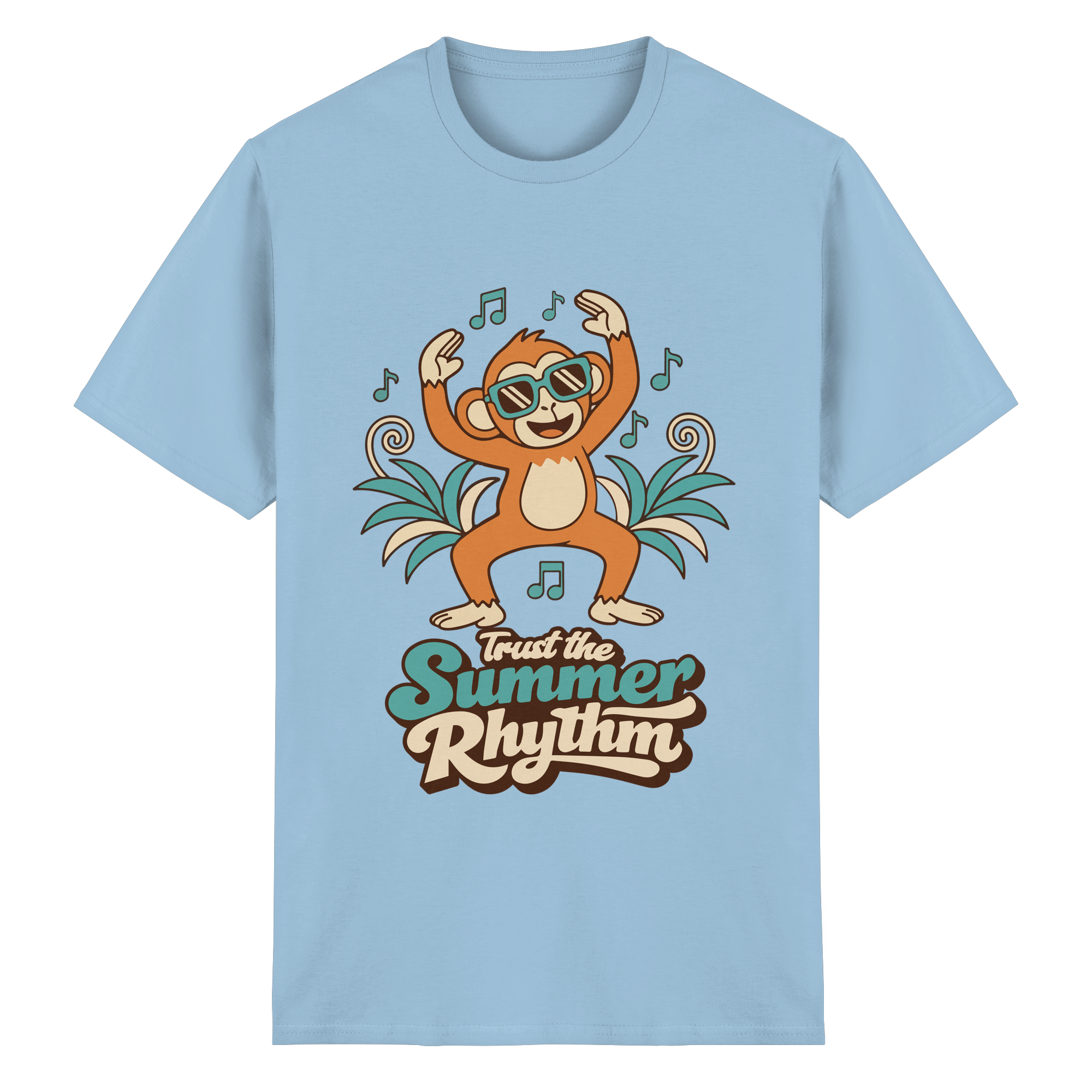 Trust the Summer Rhythm Affe – Tanzender Monkey - Heavy Cotton T-Shirt